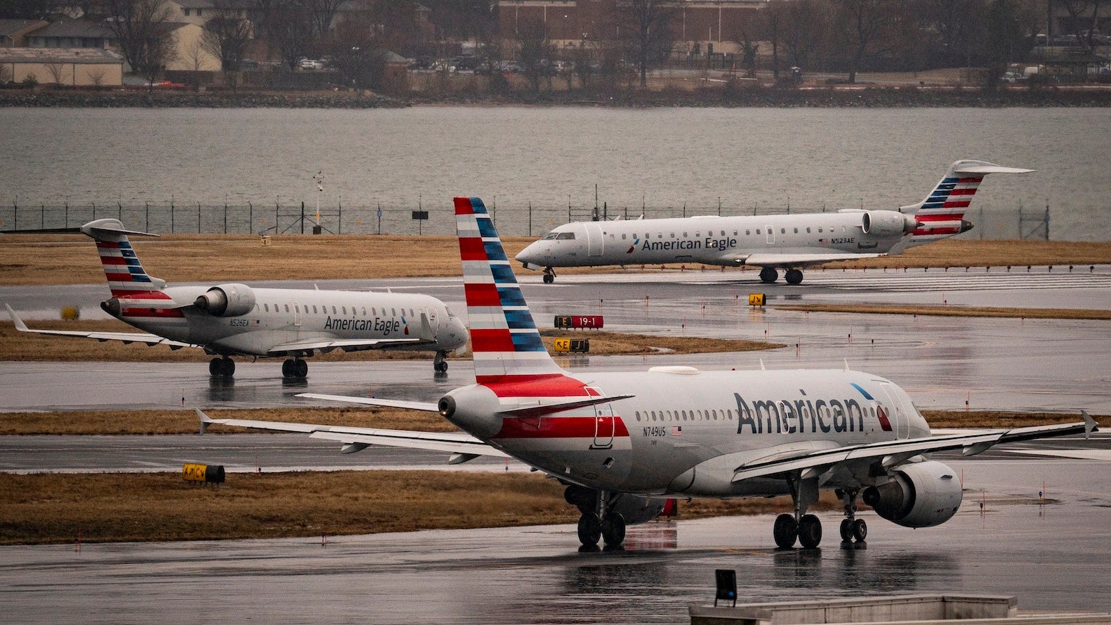 American Airlines Plane And Black Hawk Helicopter Crash Near Reagan National Airport