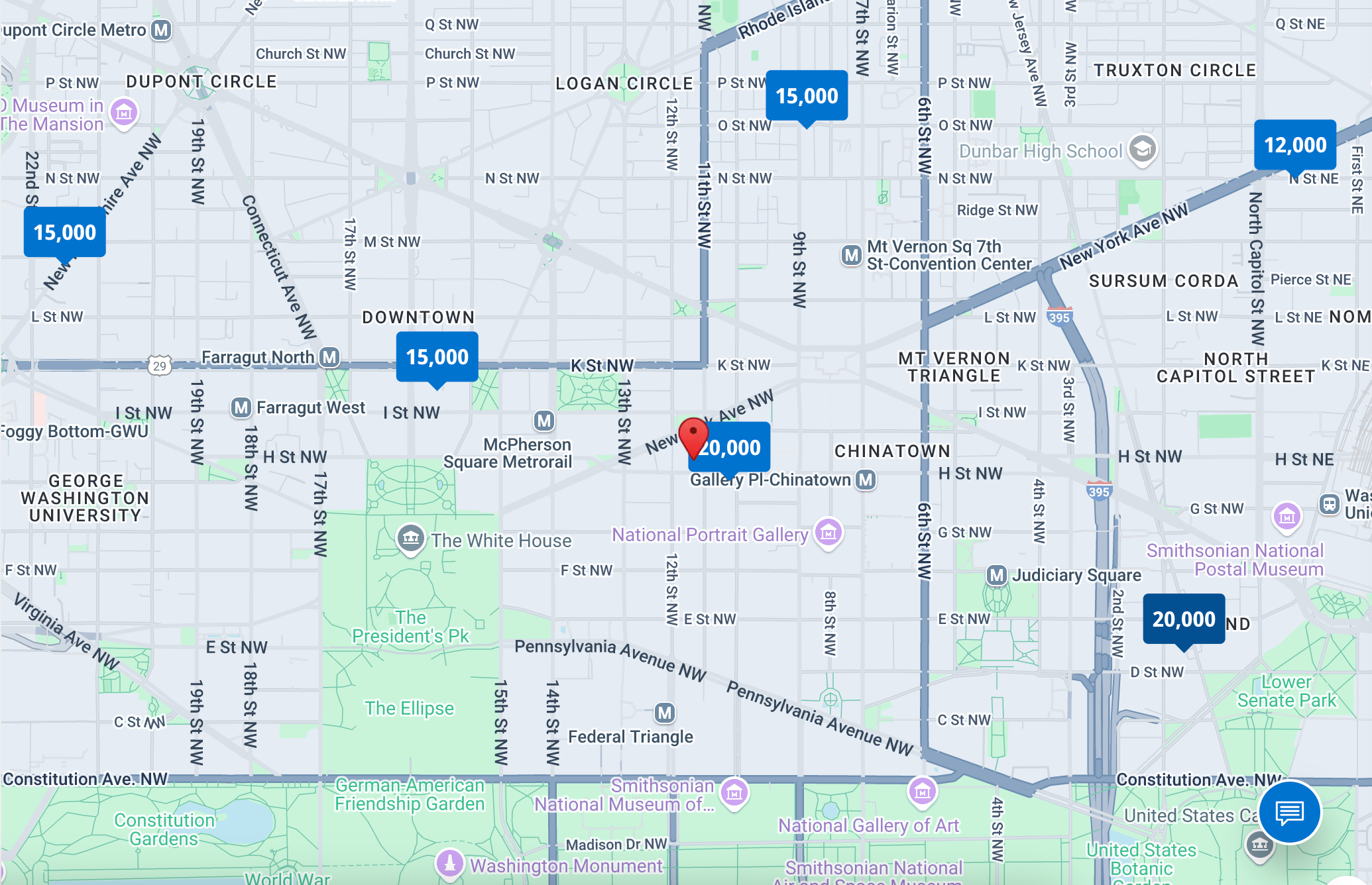 Hyatt Washington DC map