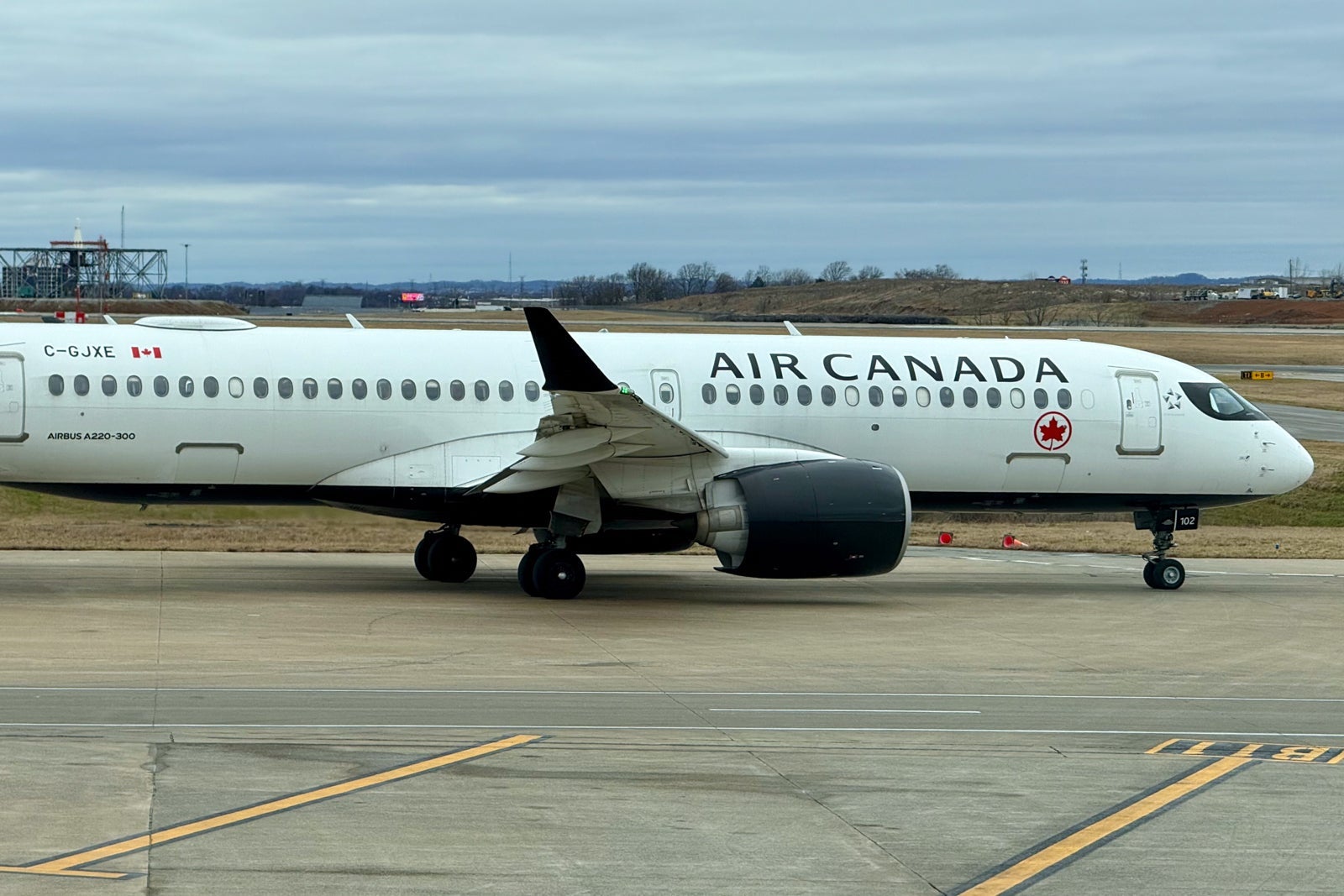 air canada plane on tarmac
