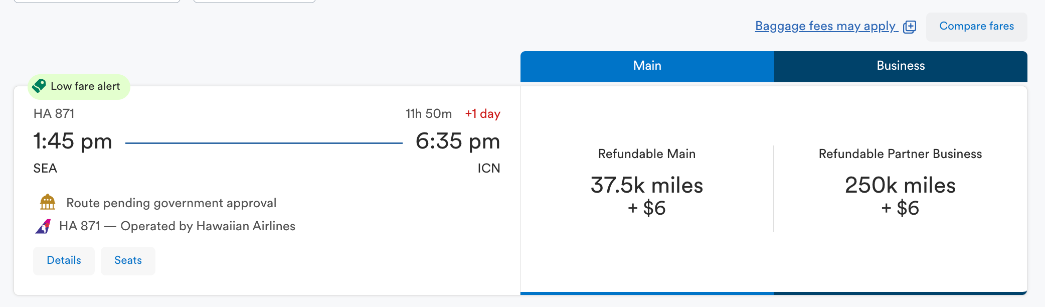 Seattle to Seoul on Alaska Airlines