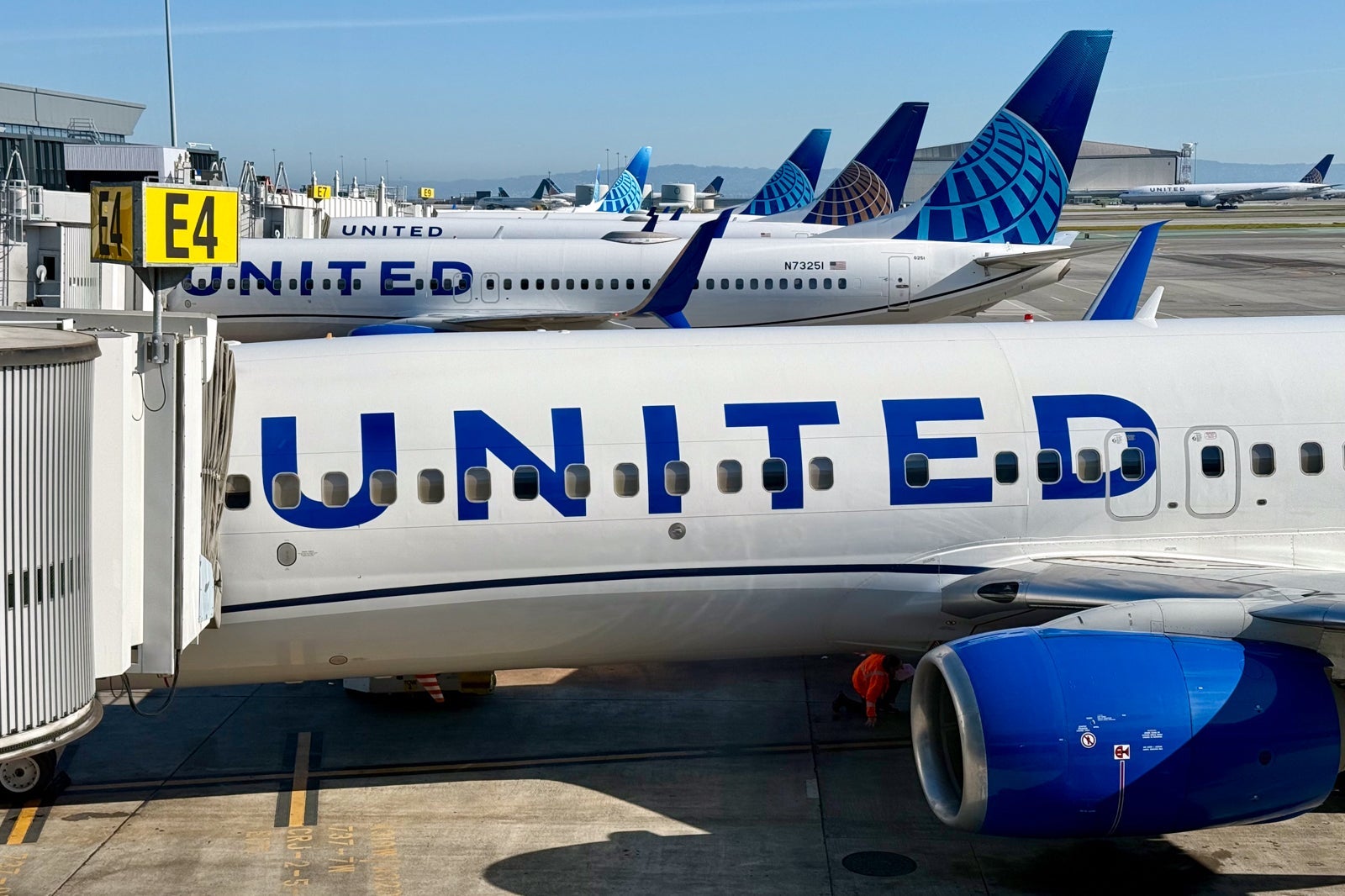 United planes at airport