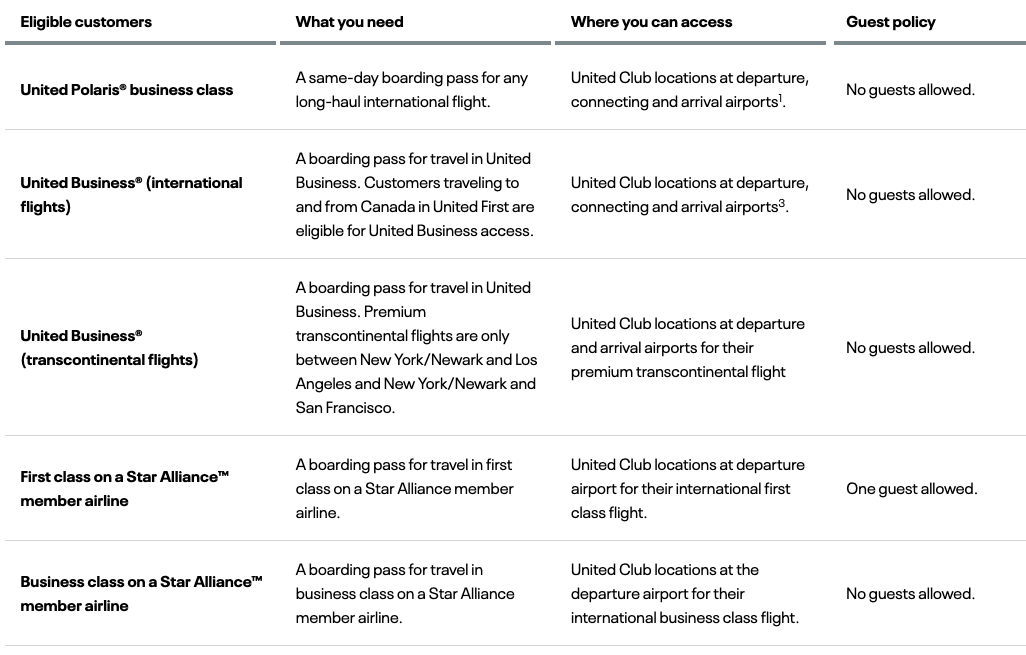 United lounge access screenshot