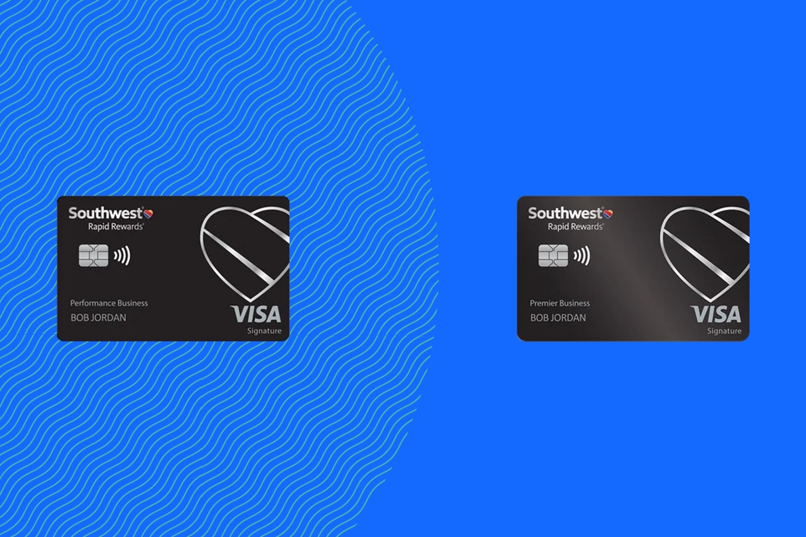 Comparison card art Southwest biz cards