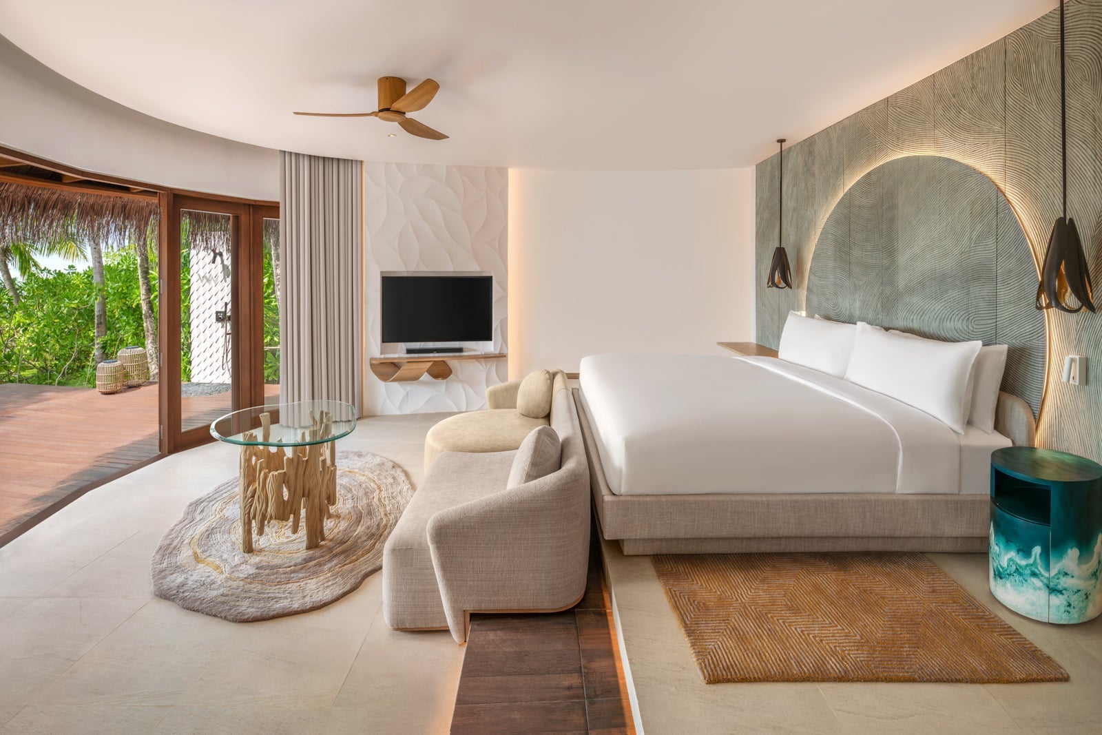 W Maldives hotel room interior