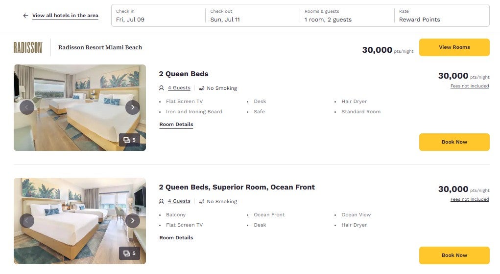 Book elevated room types for the same number of points with Choice Privileges