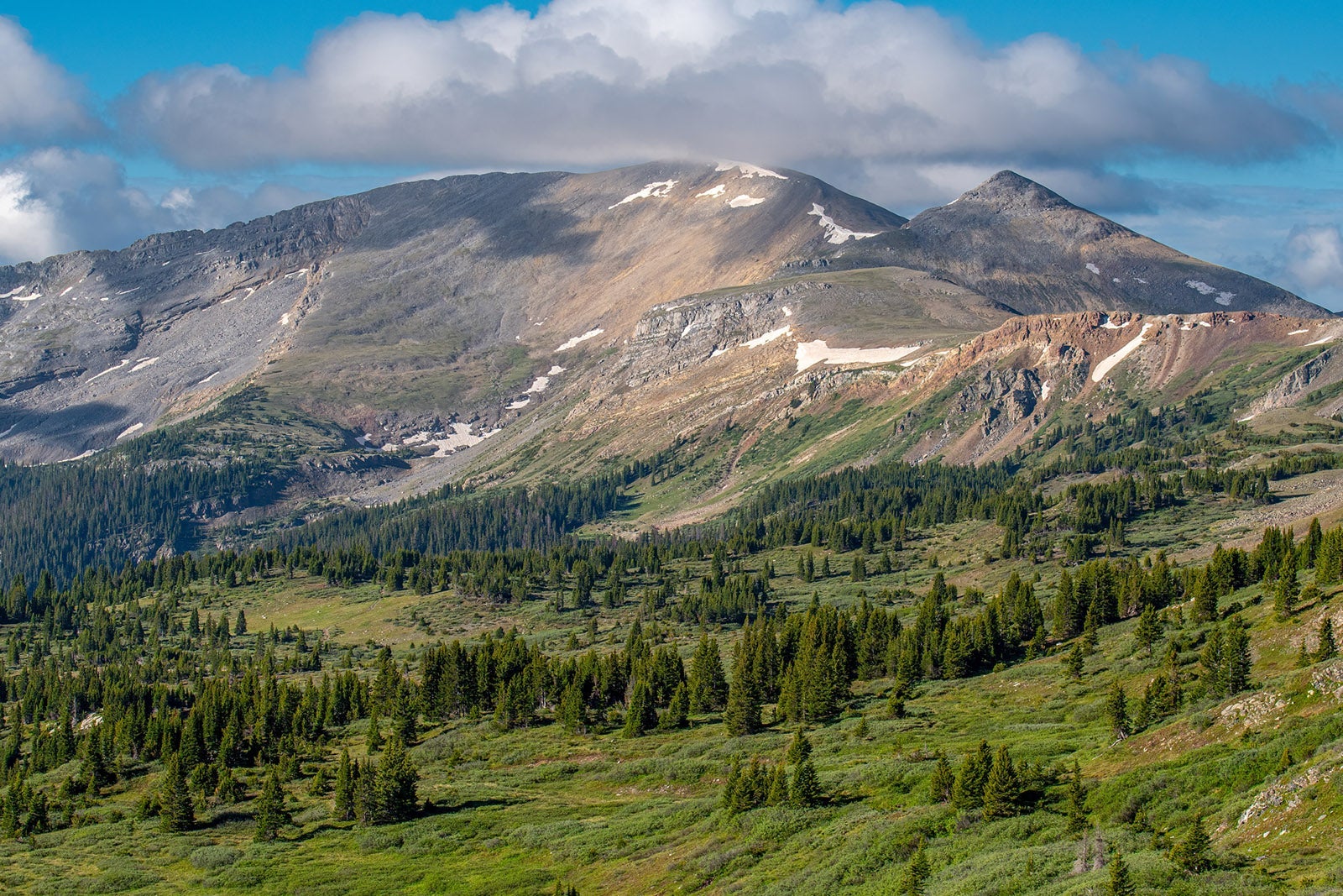 Beautiful early morning view of the Sawatch Mountain Range of Colorado from Cottonwood Pass.