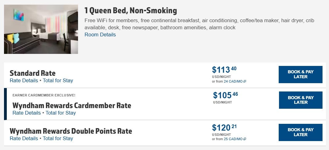 Wyndham cardmember discount on paid stays