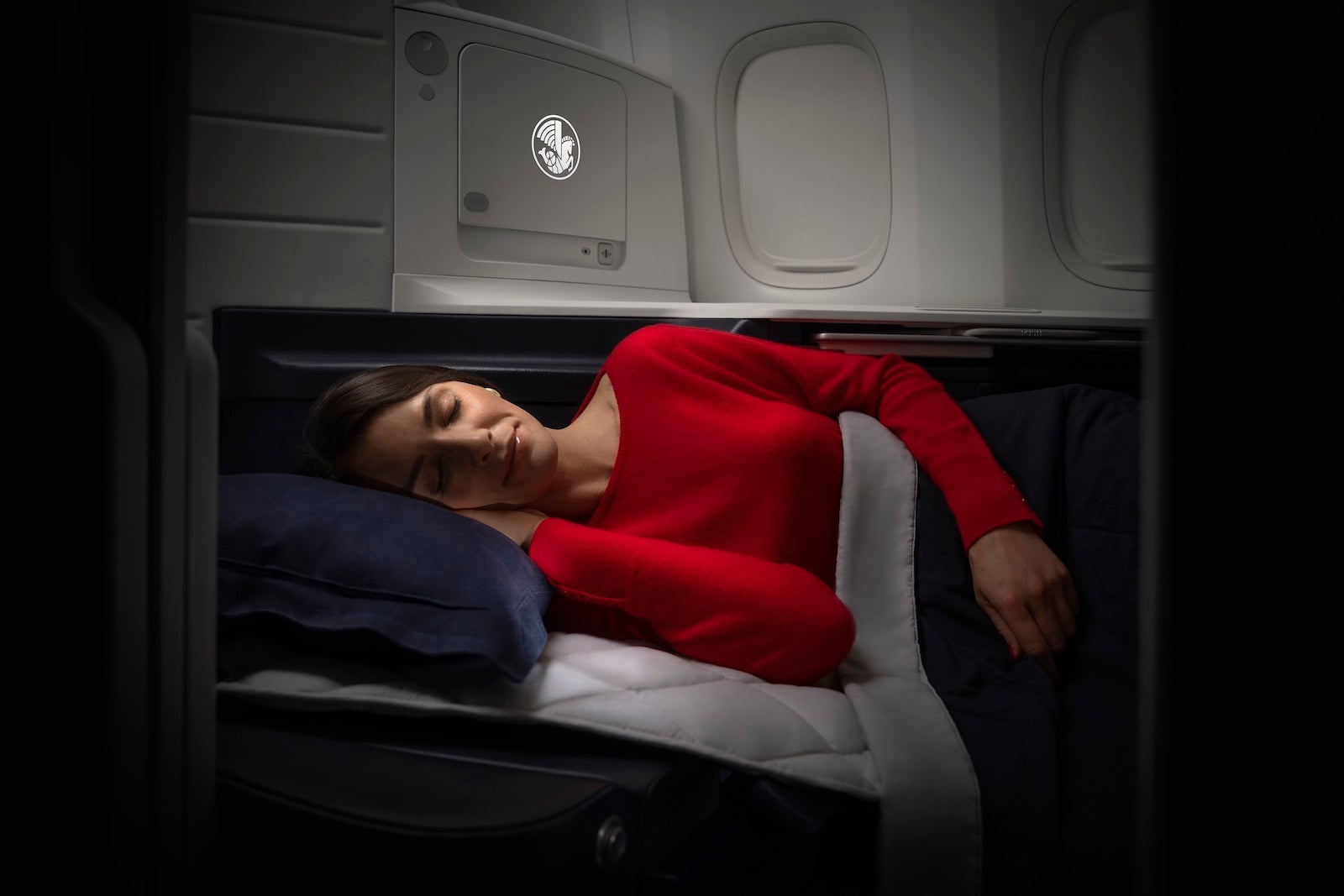 Air France x Sofitel sleep pad in use