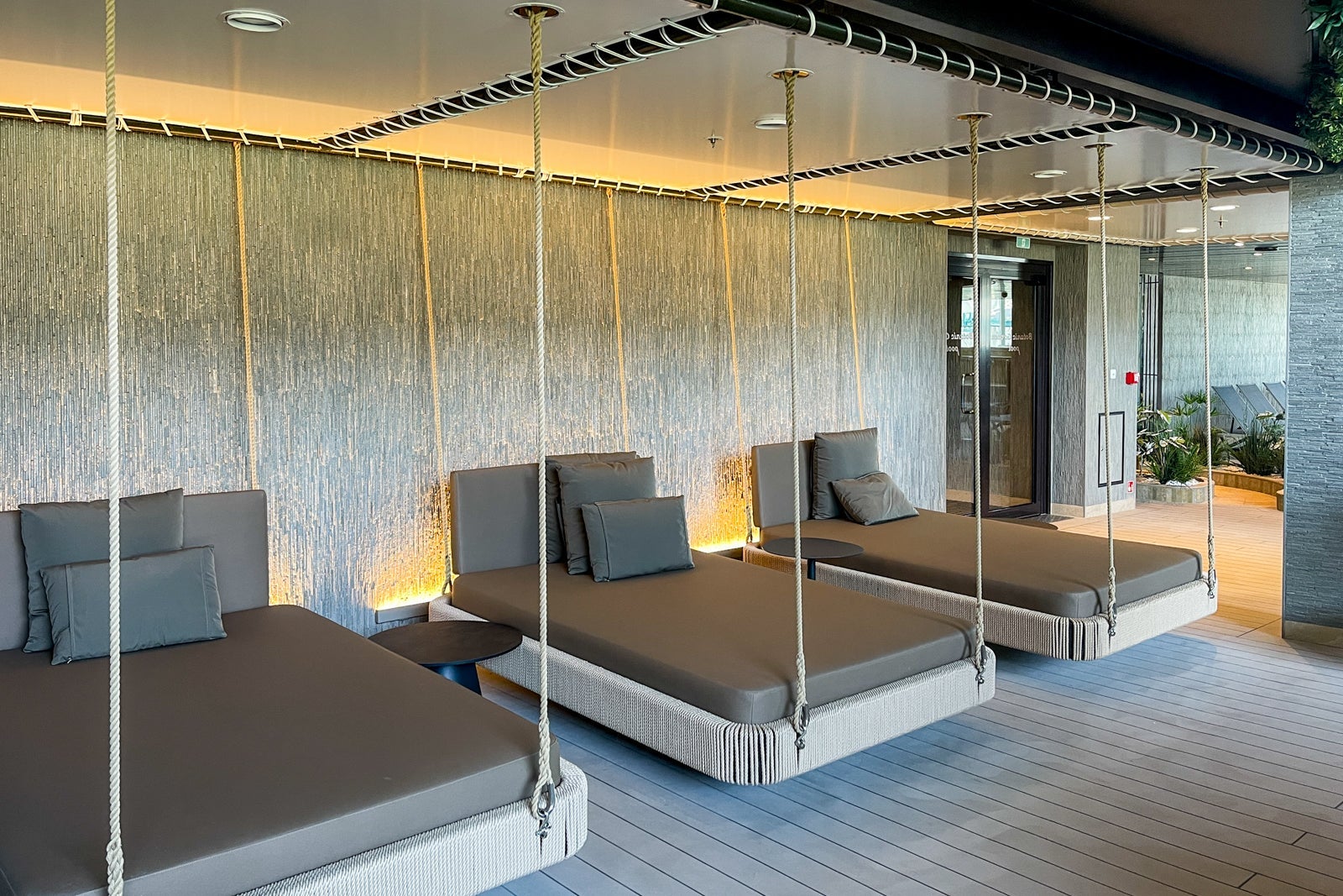 Botanic Garden swing loungers. MSC World America