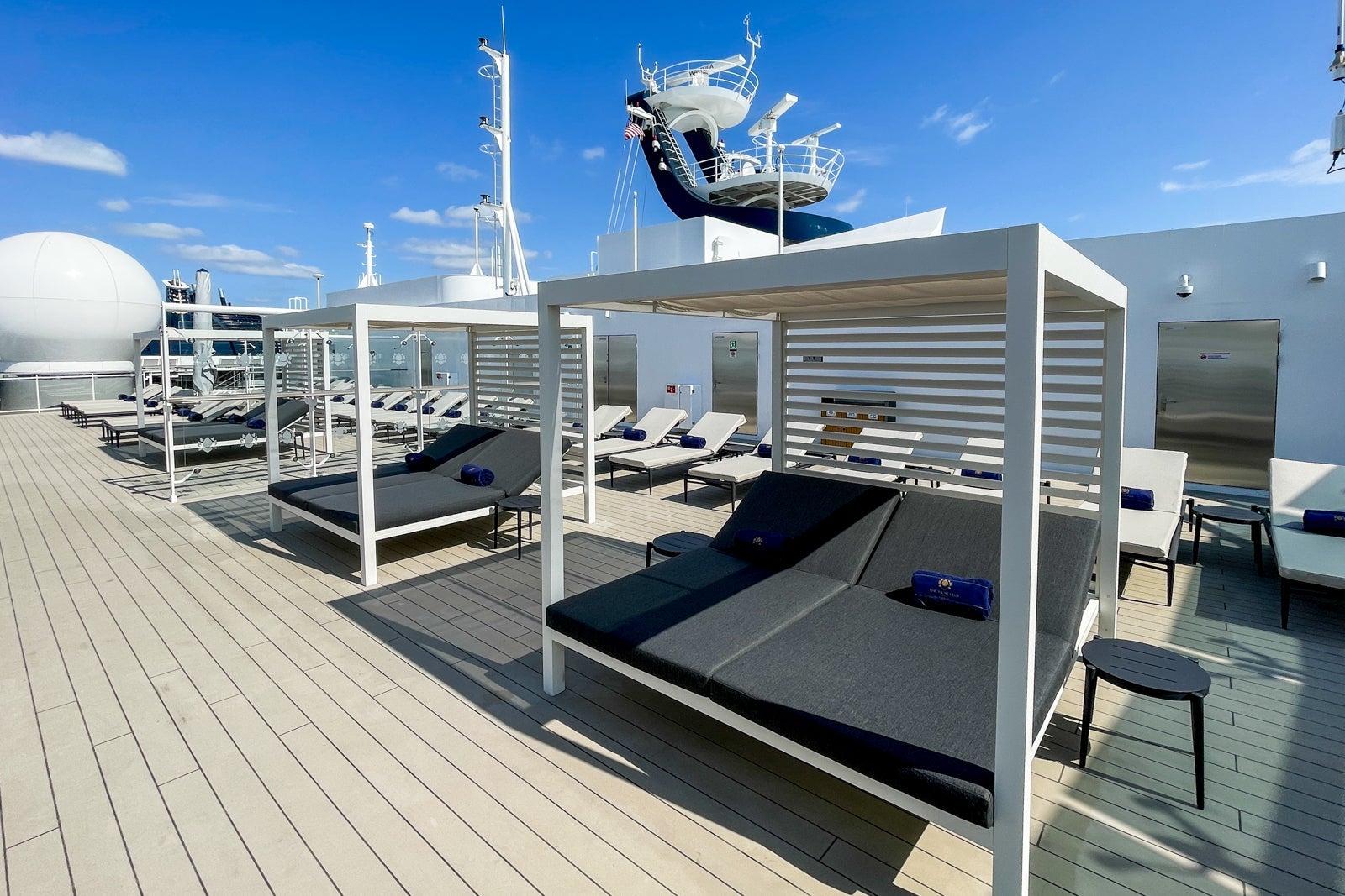 MSC Yacht Club sundeck Balinese beds aboard MSC World America