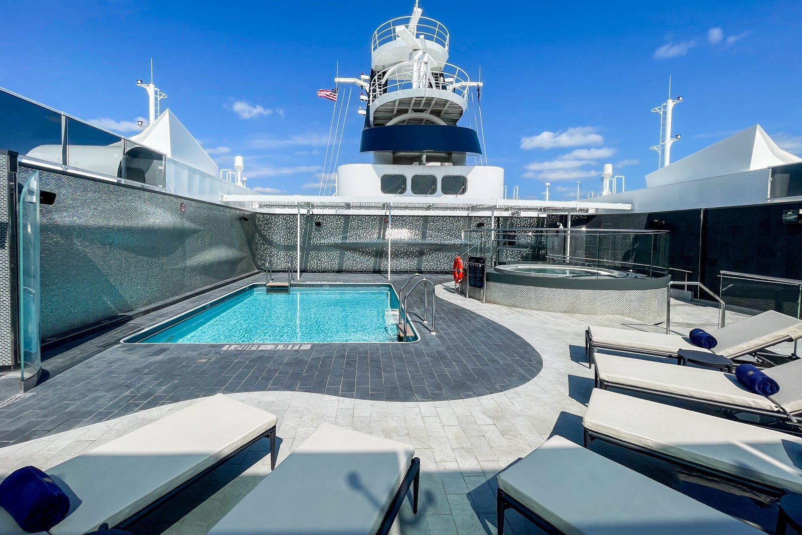 MSC Yacht Club pool and whirlpool aboard MSC World America
