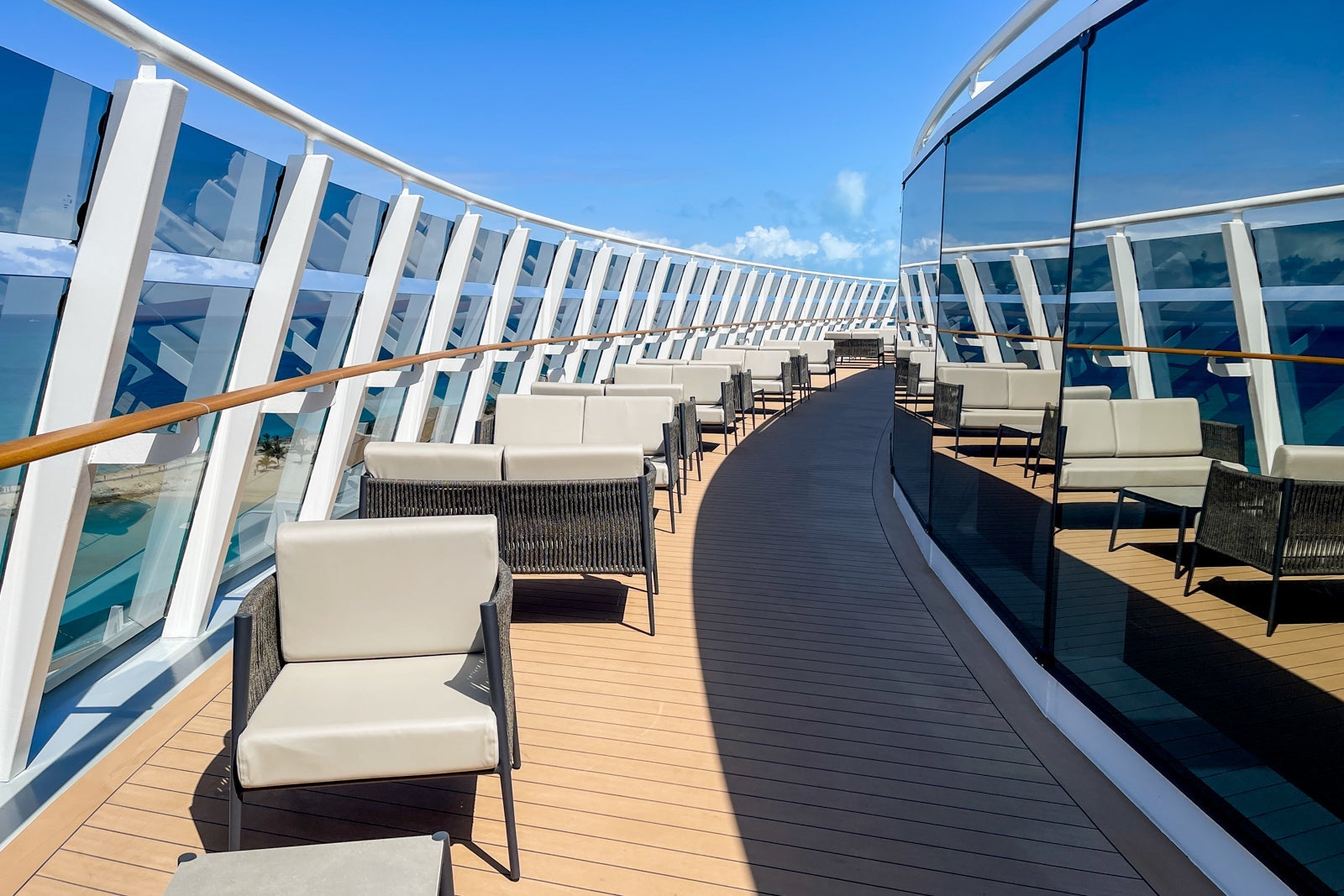 MSC Yacht Club outdoor lounge aboard MSC World America