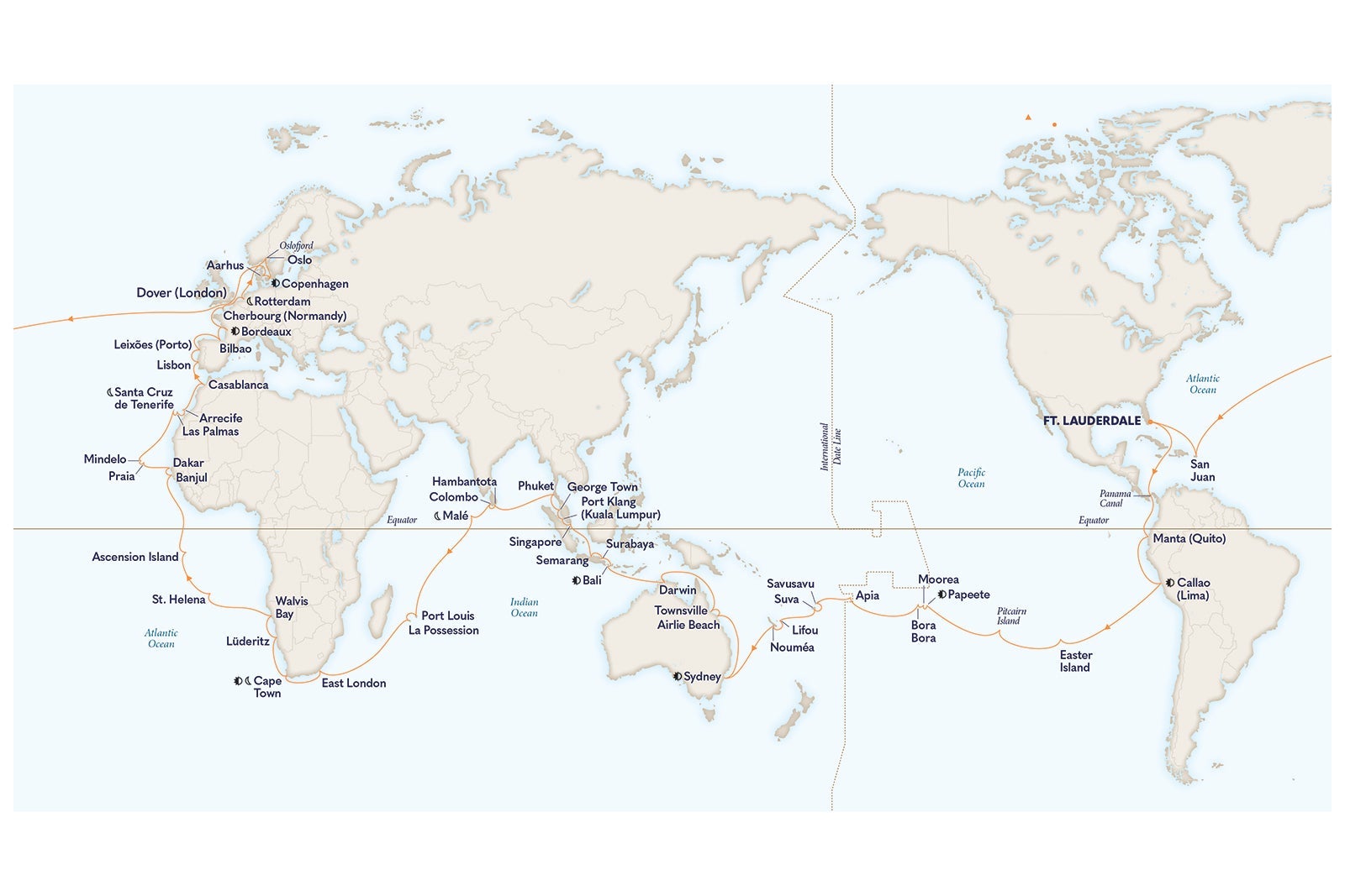 Holland America Cruise Map