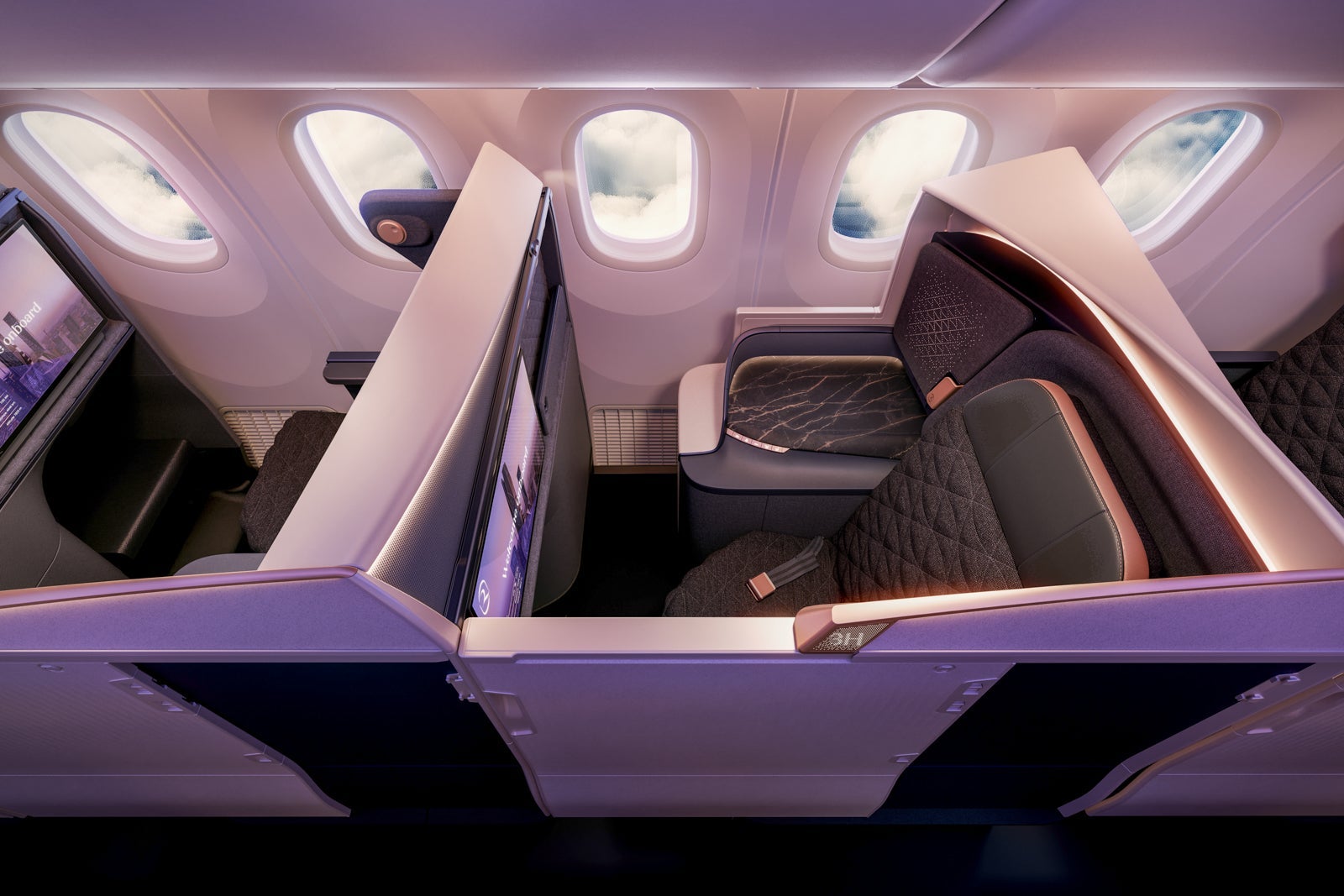 Riyadh Air 787 Dreamliner Business Seat Privacy Door