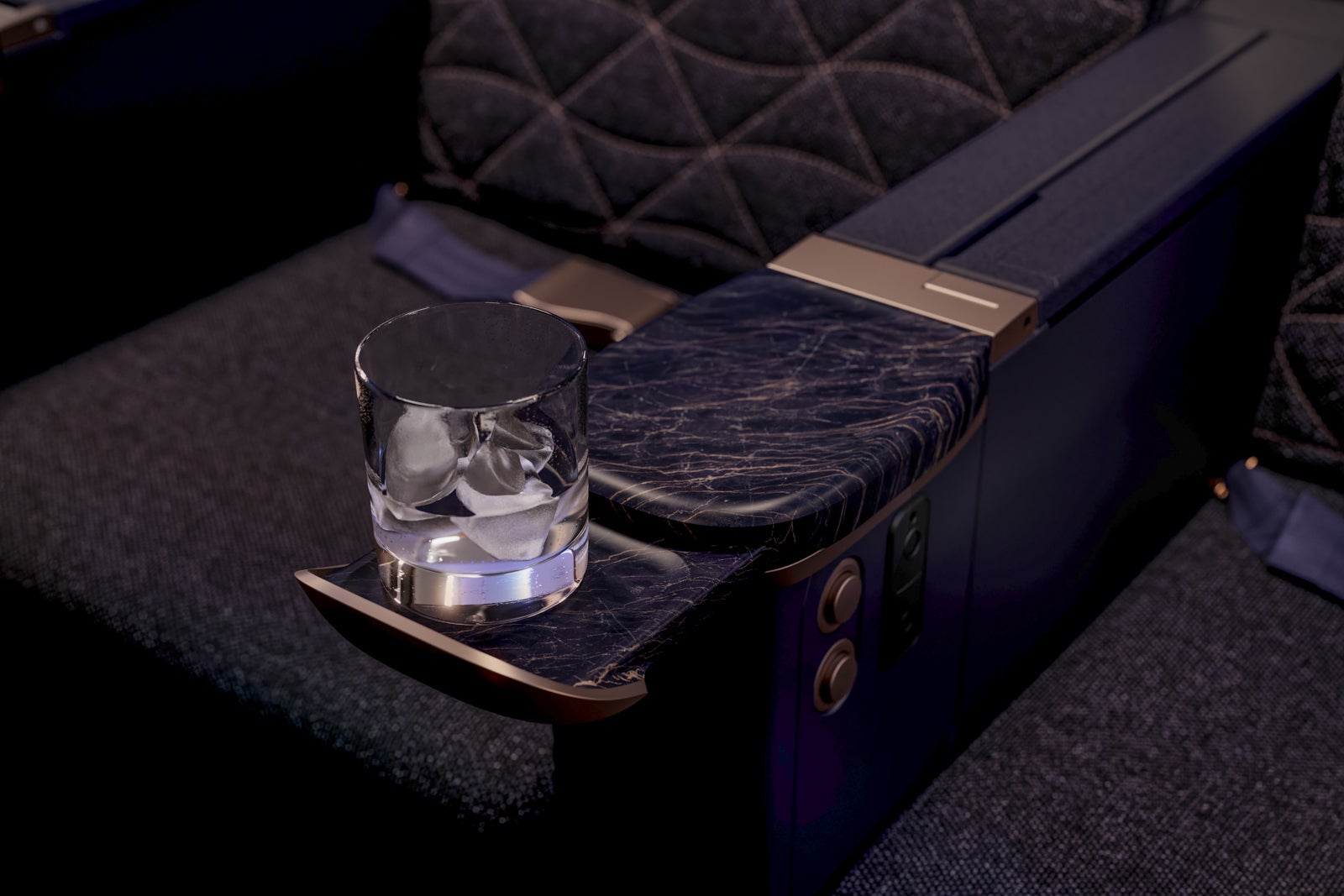 Riyadh Air 787 Dreamliner Premium Economy Beverage Table