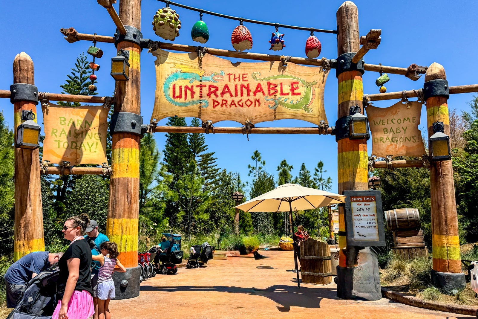 entrance to theme park show