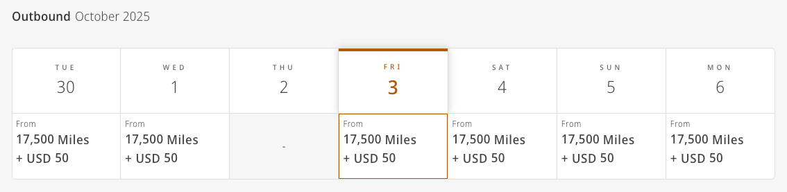 Emirates award availability