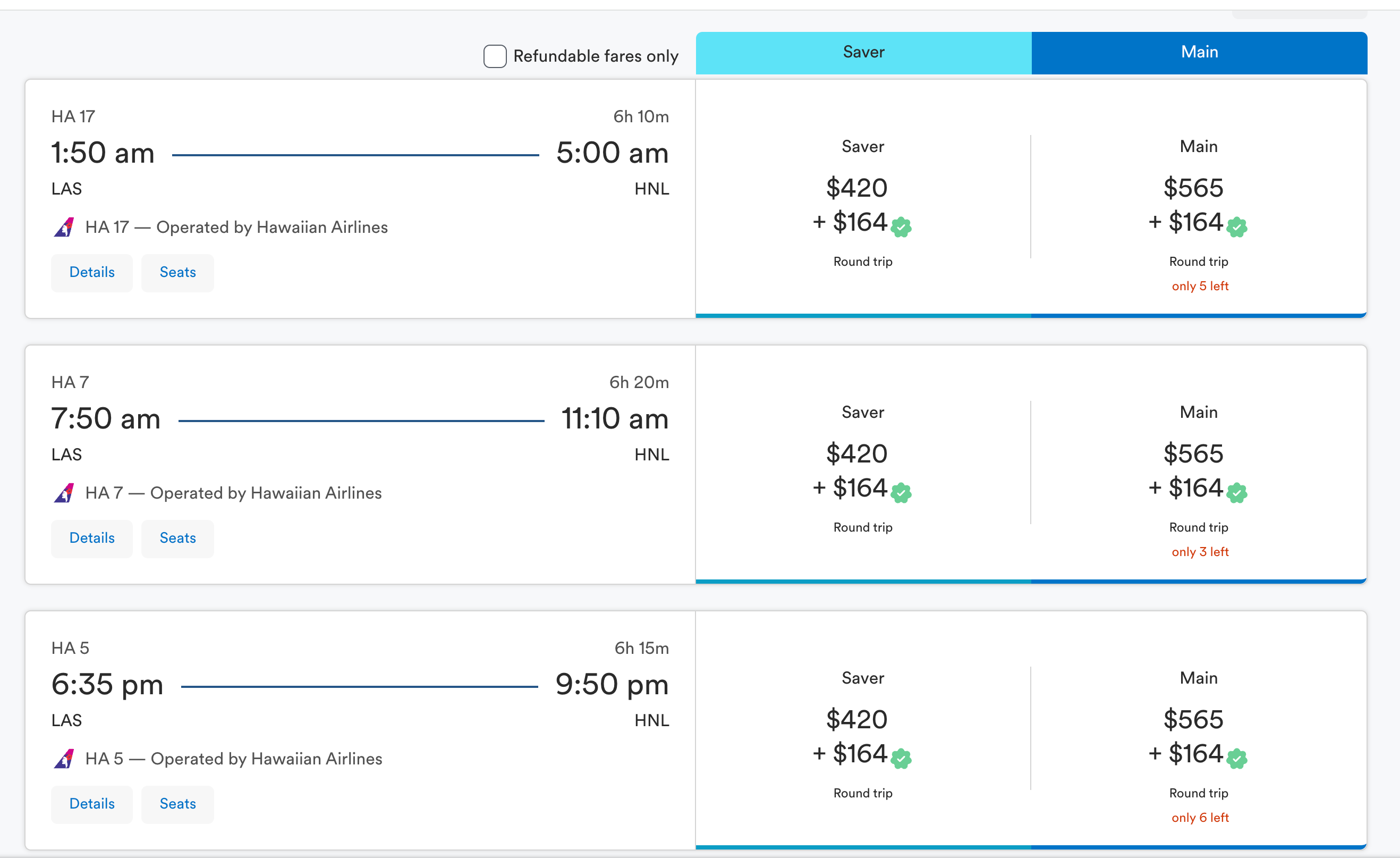 sample fares