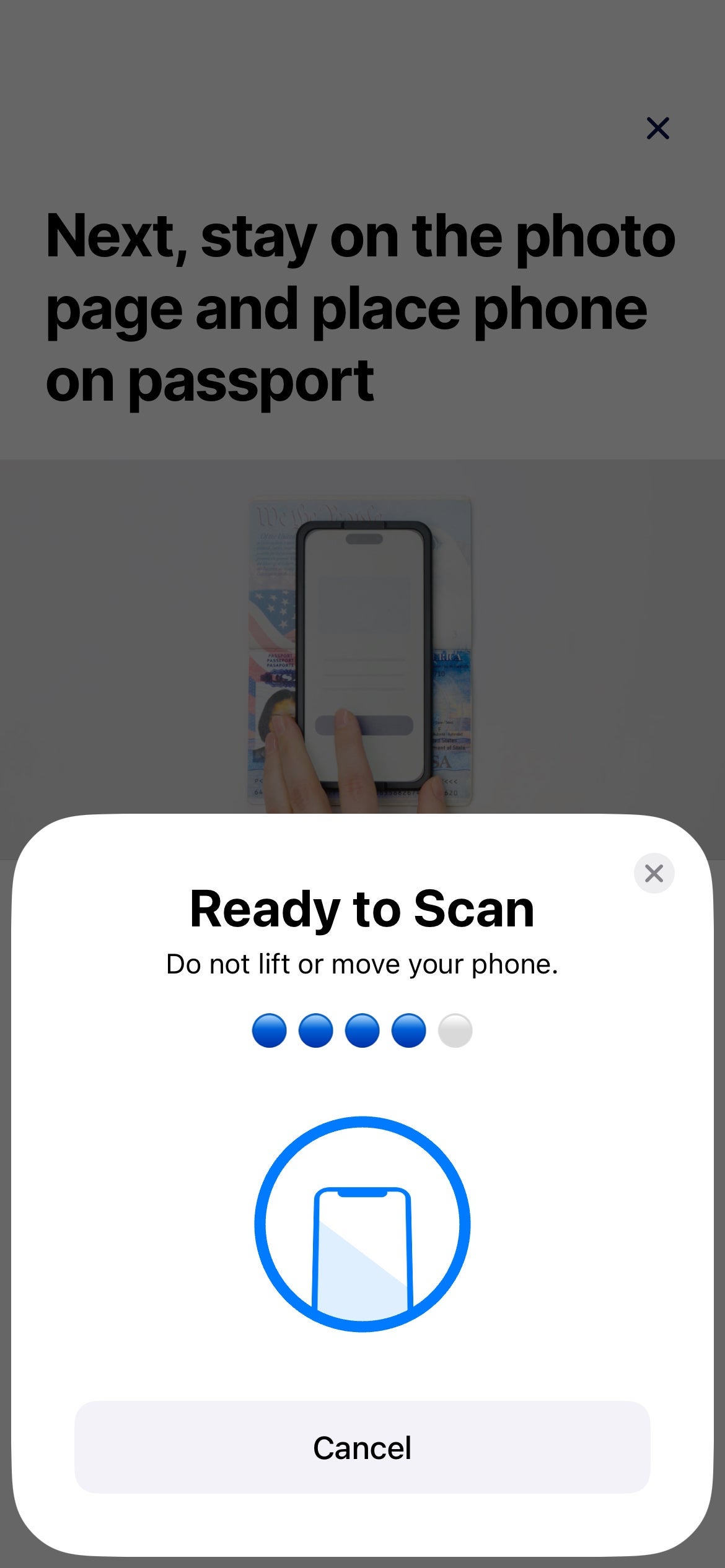 Clear add your passport feature