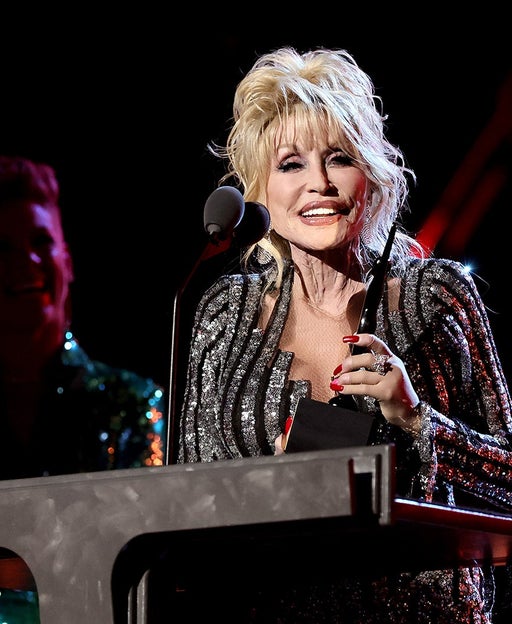 Dolly Parton speaks onstage during the 37th Annual Rock &amp; Roll Hall of Fame Induction Ceremony