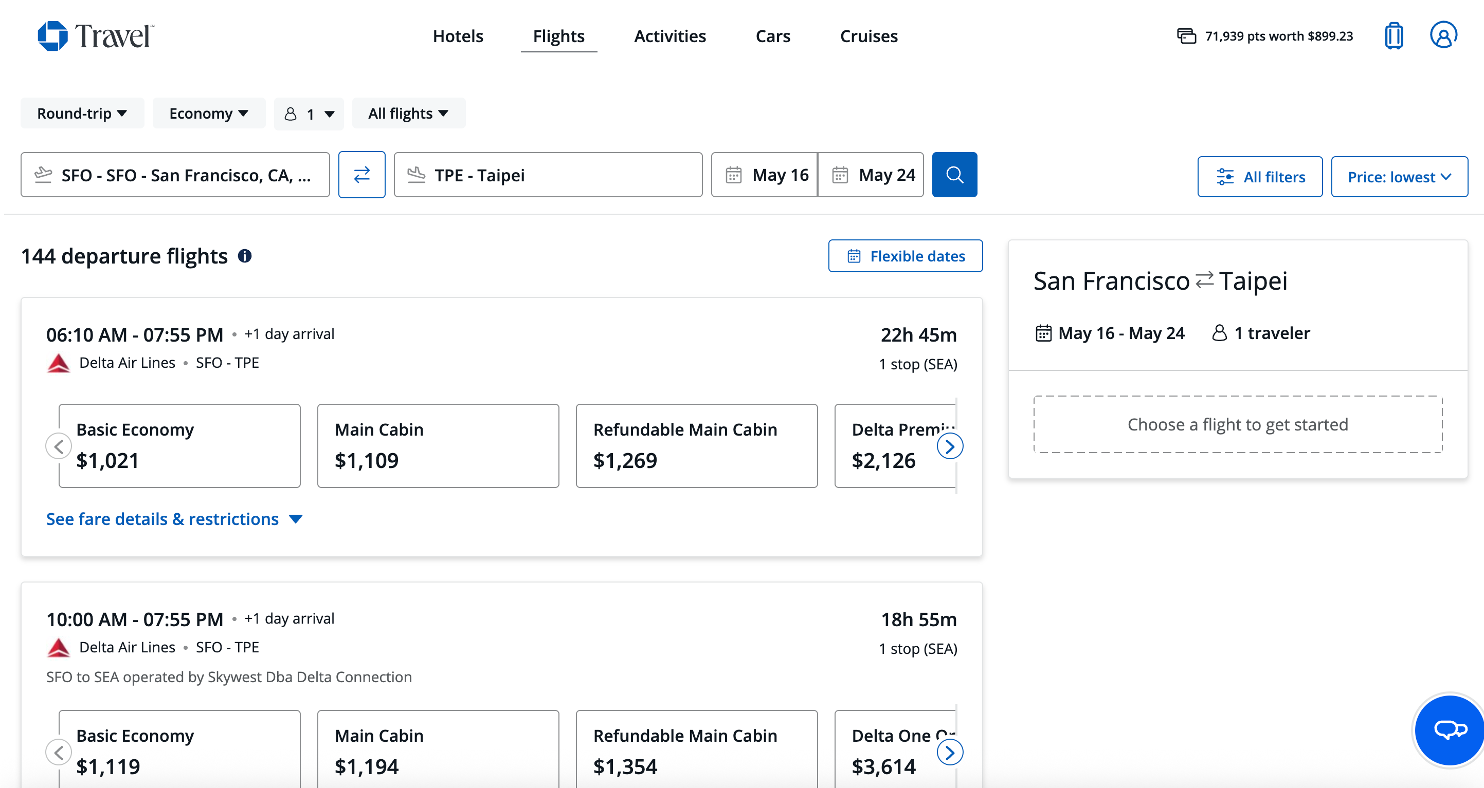 CHASE TRAVEL