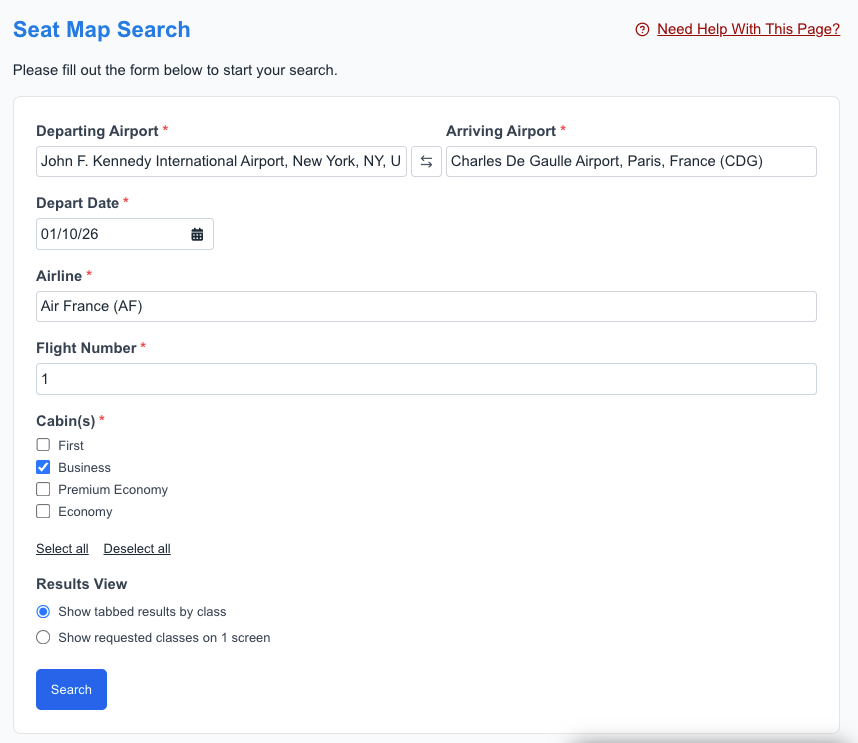 ExpertFlyer screenshot