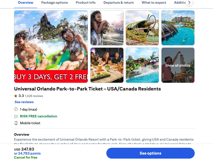 theme park ticket pricing