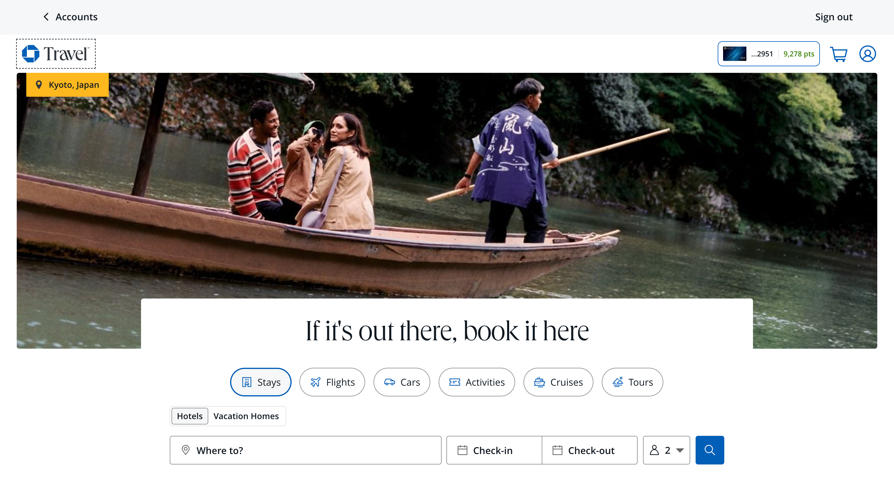 Chase Travel portal