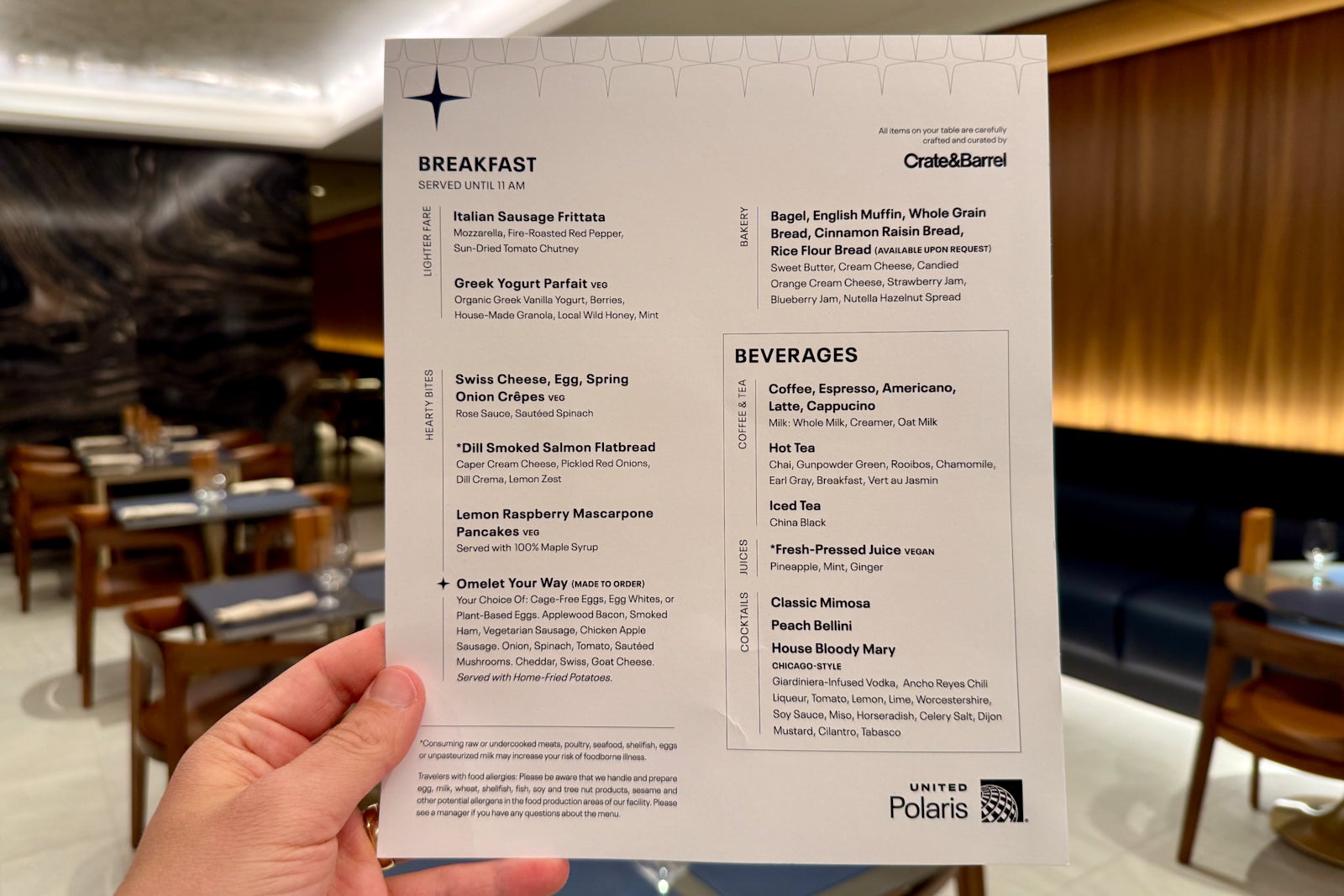 new united polaris lounge bar