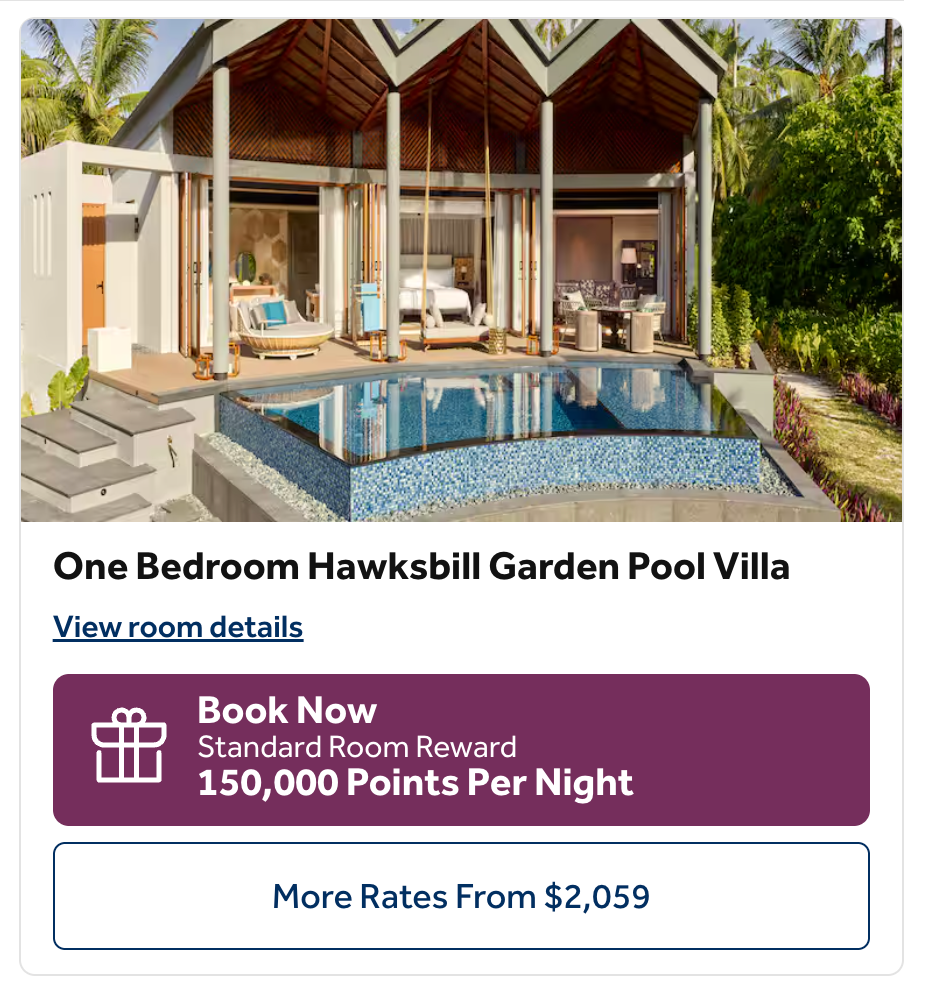 Waldorf Astoria Seychelles Platte Island pricing screenshot