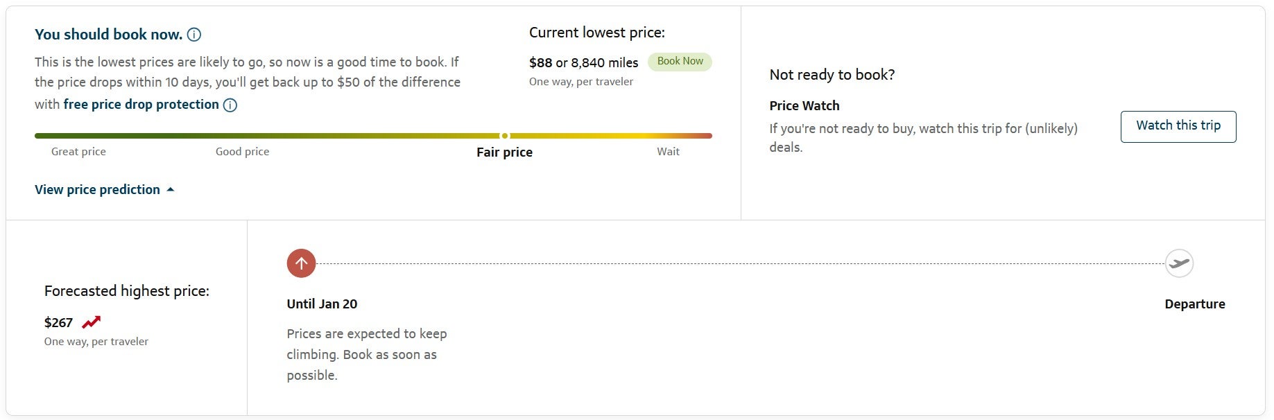 Capital One flight price protection