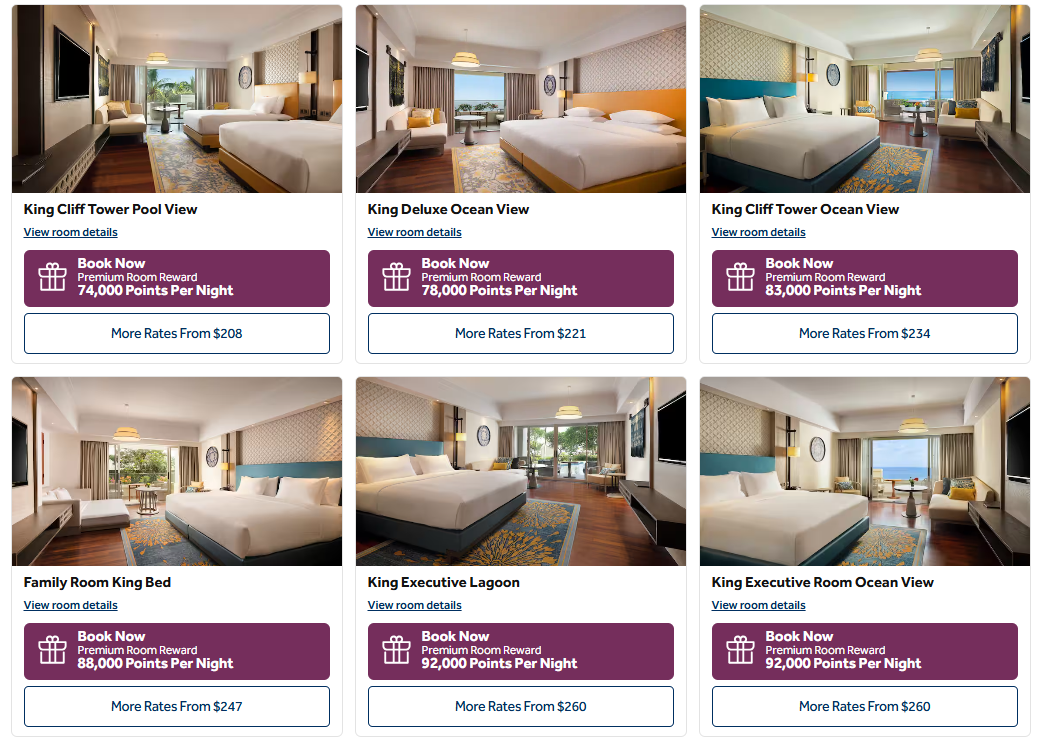 Hilton premium room rewards