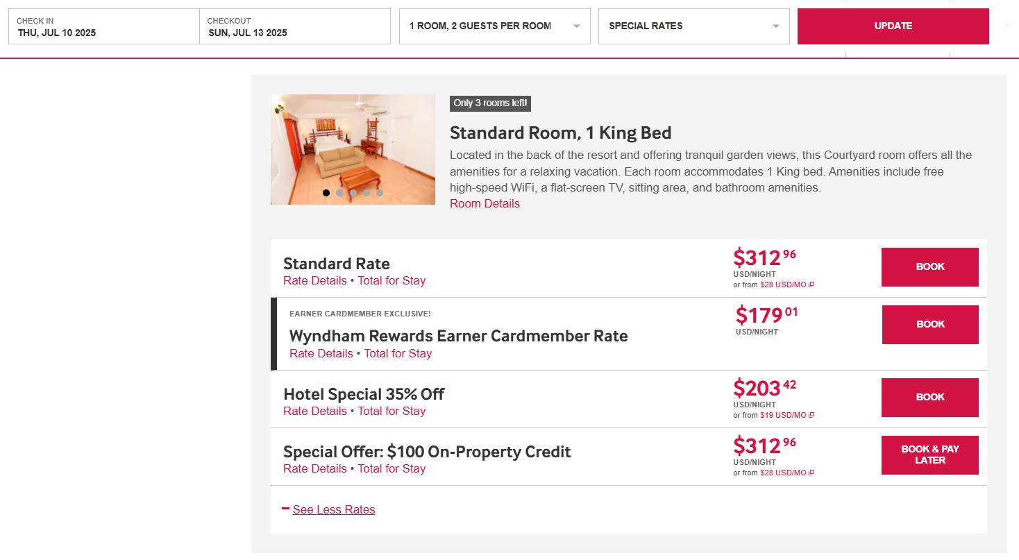 Wyndham all inclusive rates