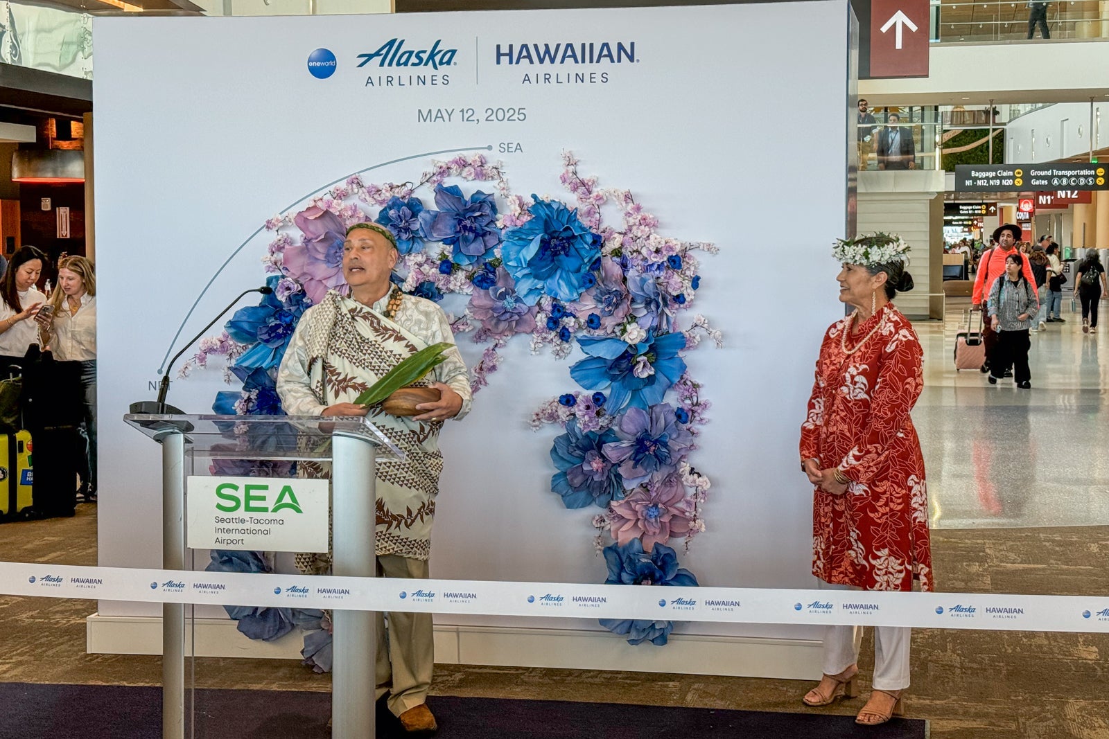 Alaska's SEA-NRT inaugural flight