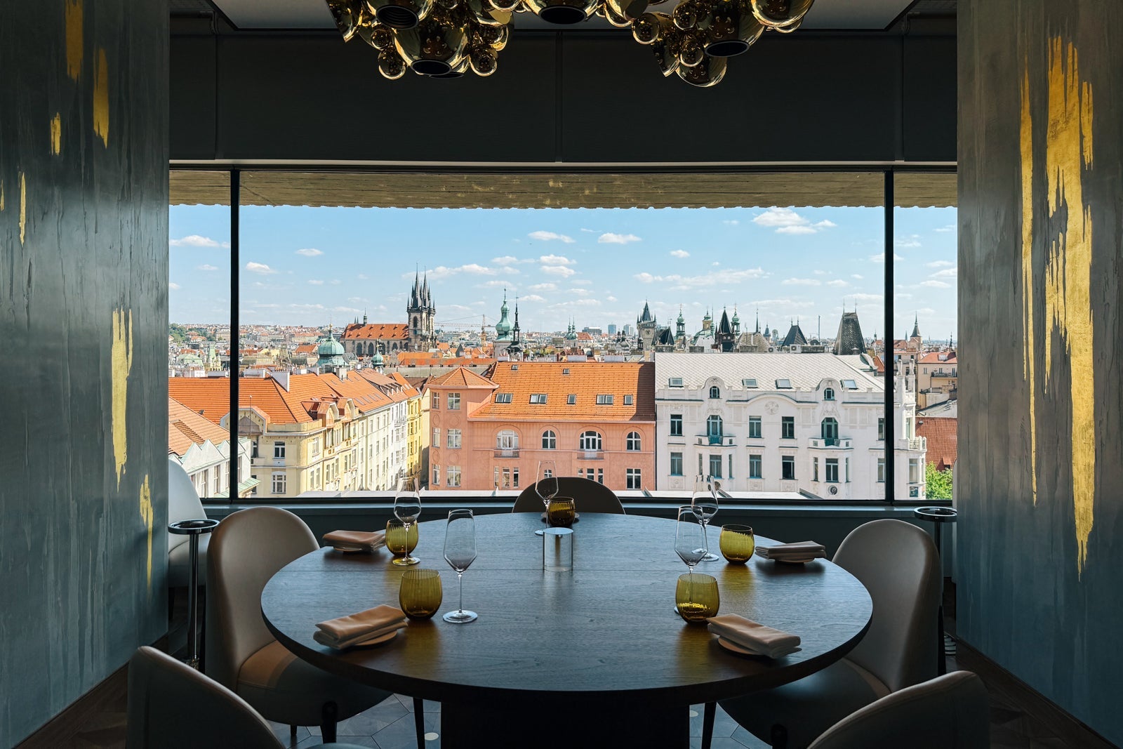 view from Zlata Praha restaurant at Fairmont Golden Prague