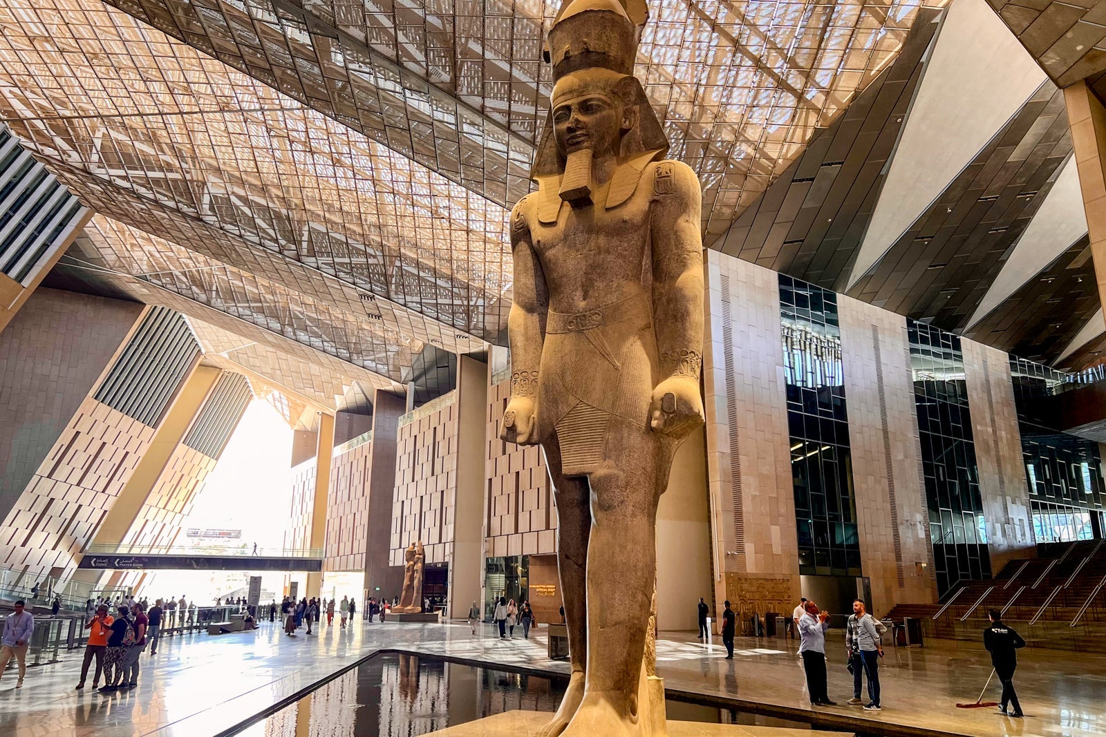The entryway into the new Grand Egyptian Museum in Cairo