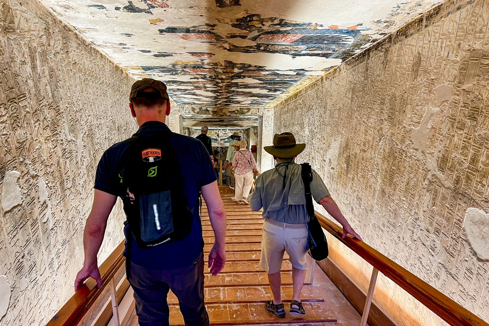 TPG's Gene Sloan descends into the tomb of the pharaoh Seti I in the Valley of the Kings