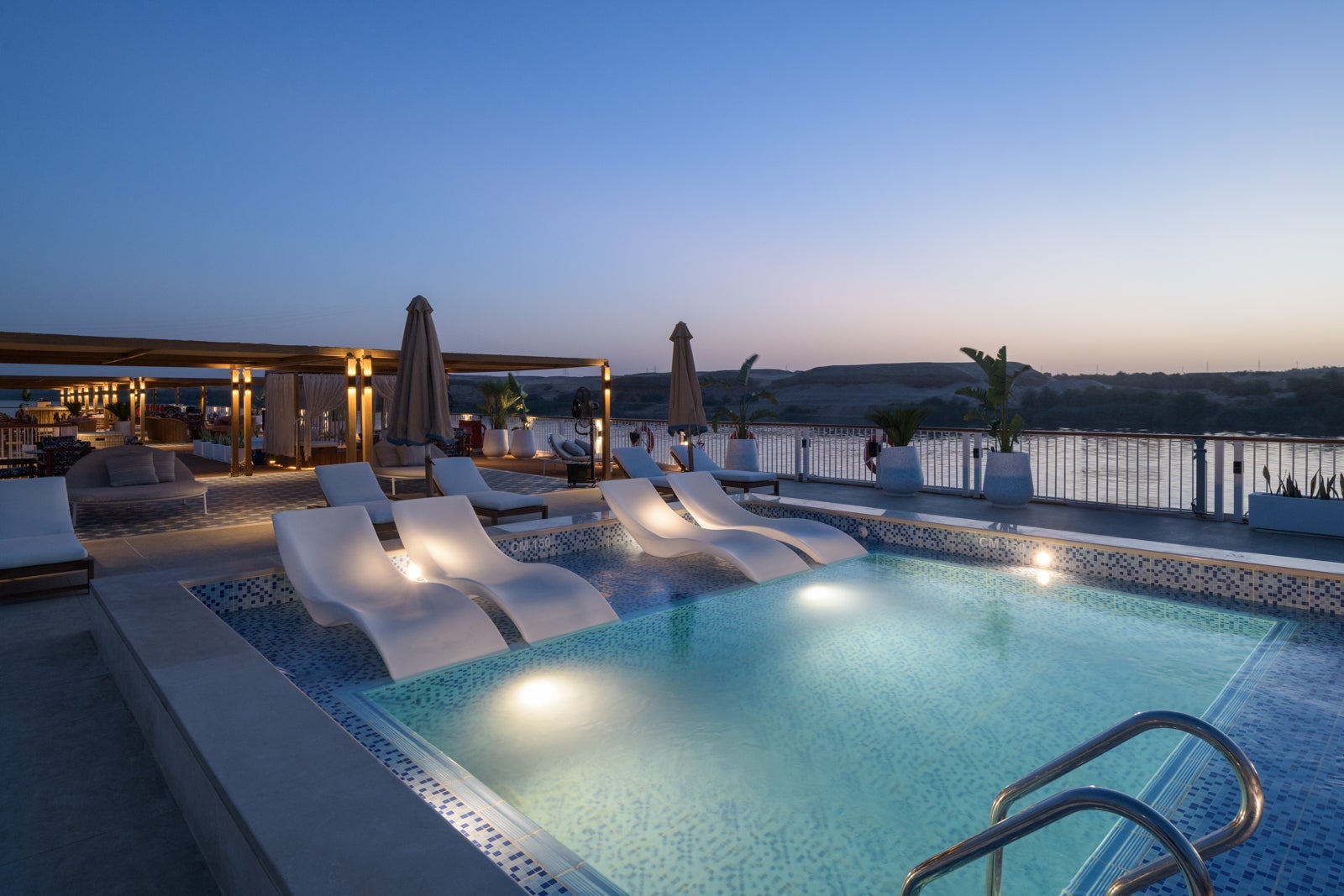 A pool area atop AmaLilia