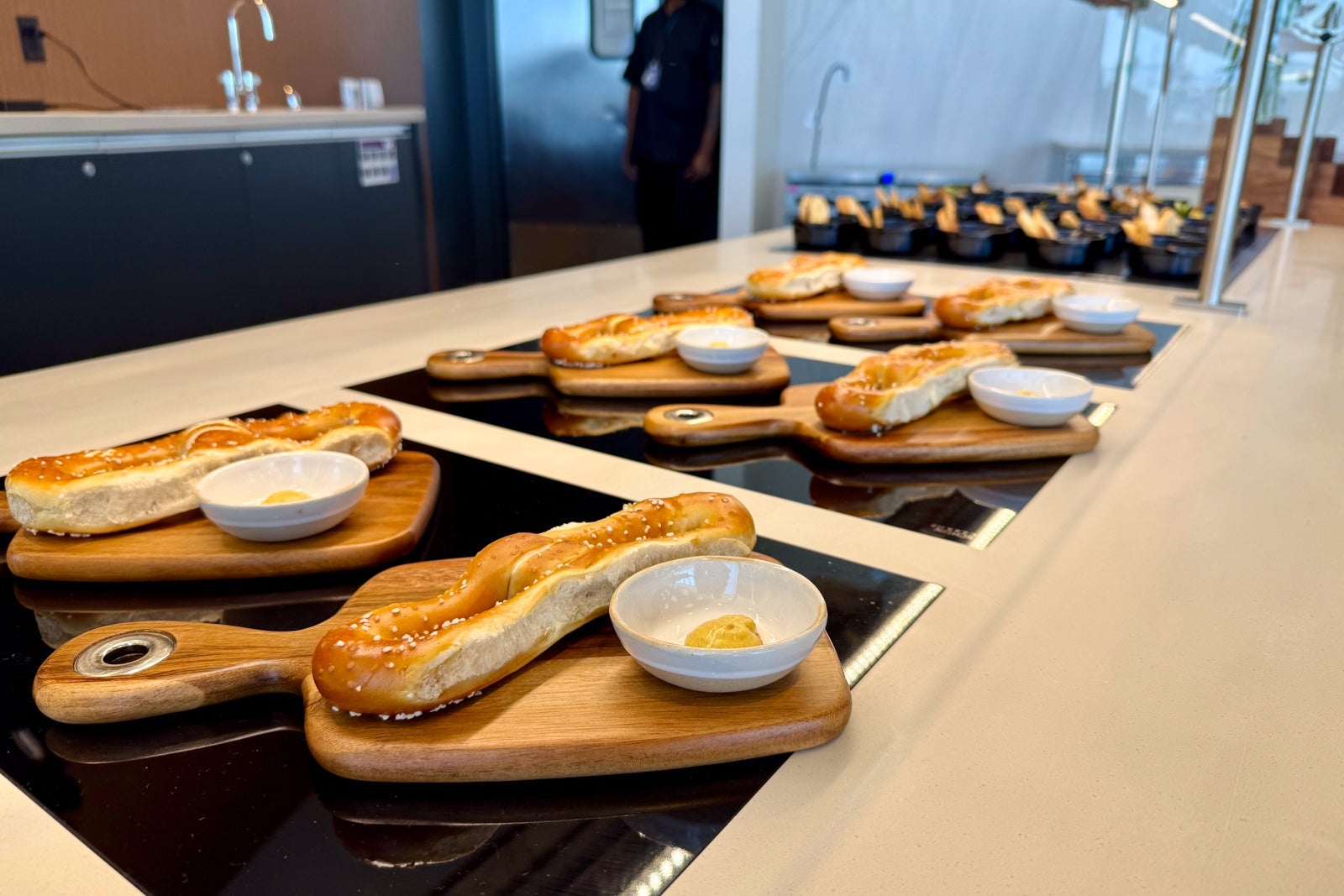 Food display at the Admirals Club