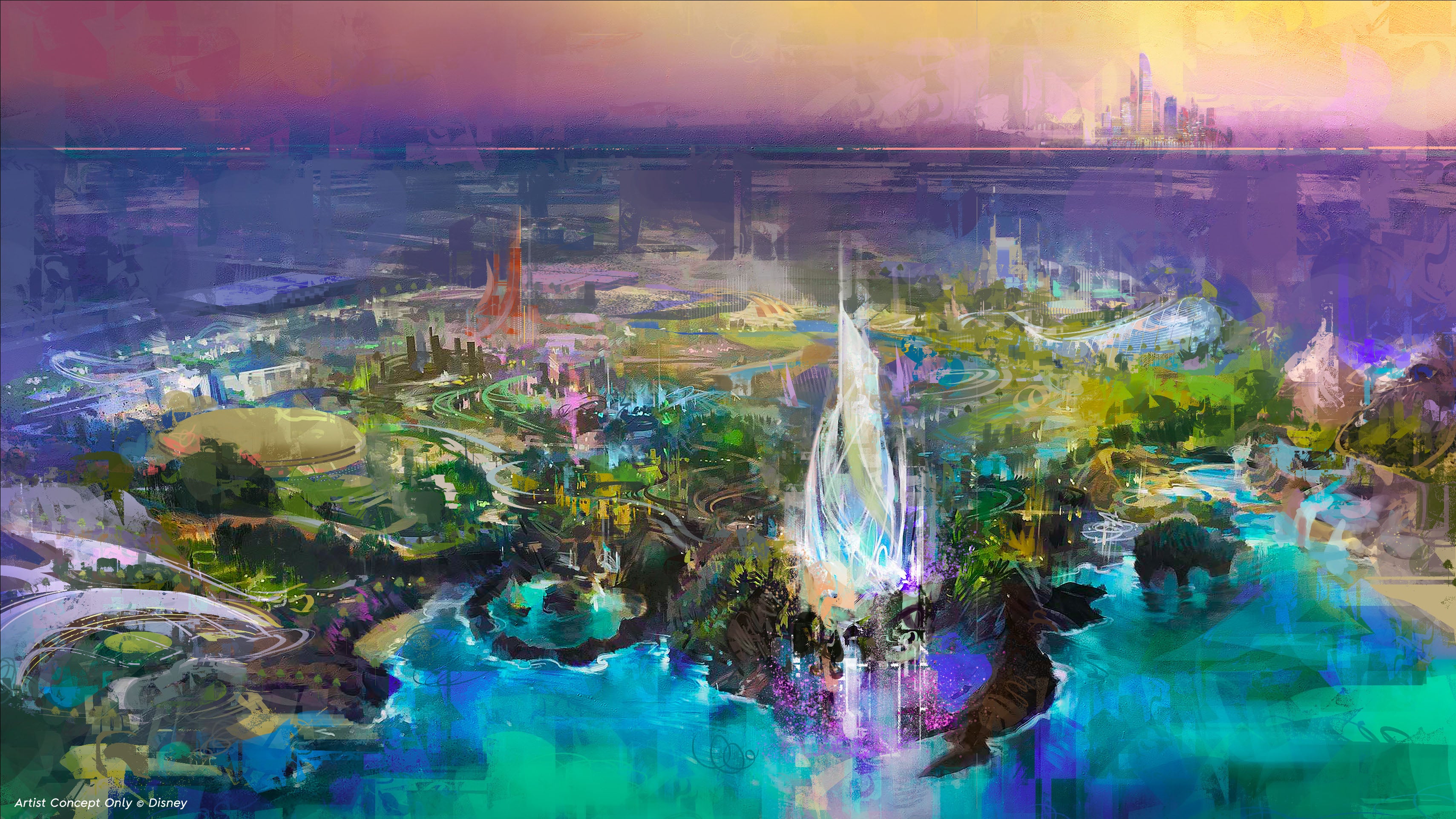 theme park concept art