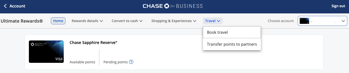 Finding Transfer Partner Page