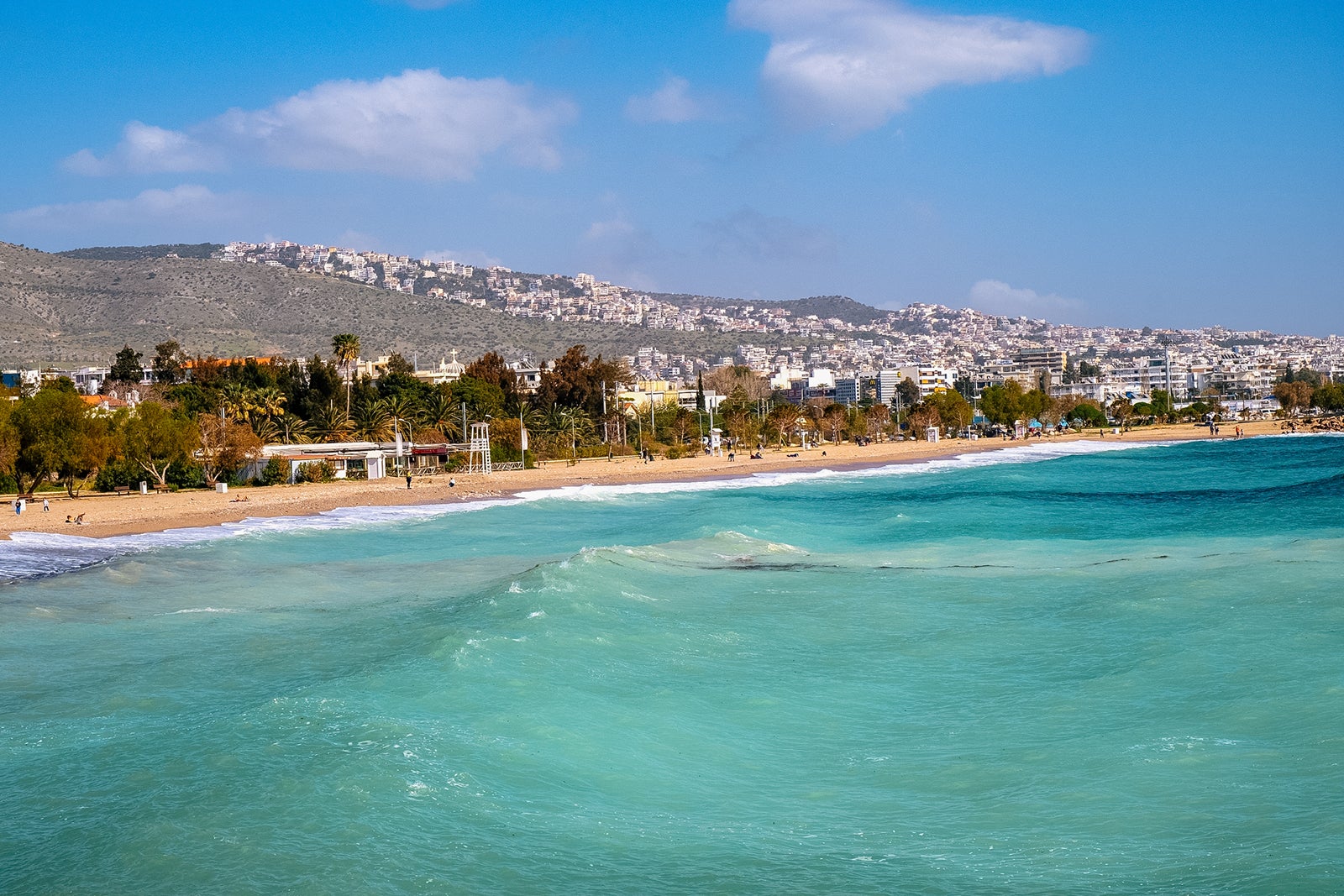 Best places to travel in September 2025 Panoramic view of Piraeus port with Votsalakia and Riviera beach at Saronic Gulf of Aegean sea in broad metropolitan Athens area