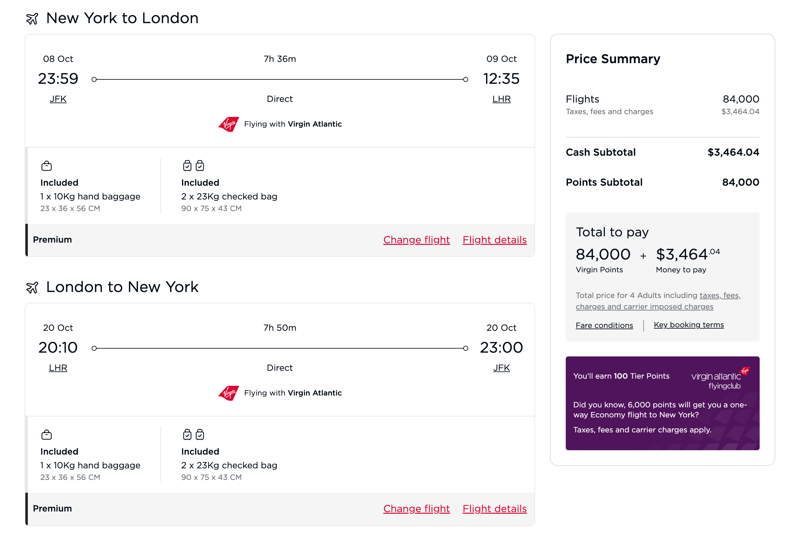 Virgin Flying Club screenshot