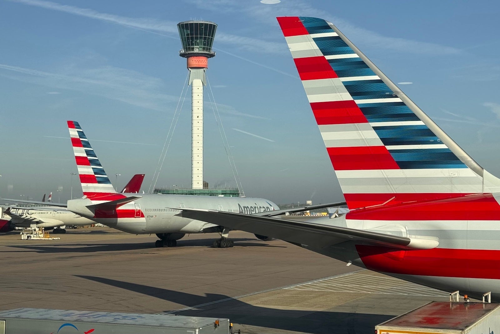 American Airlines planes at London Heathrow