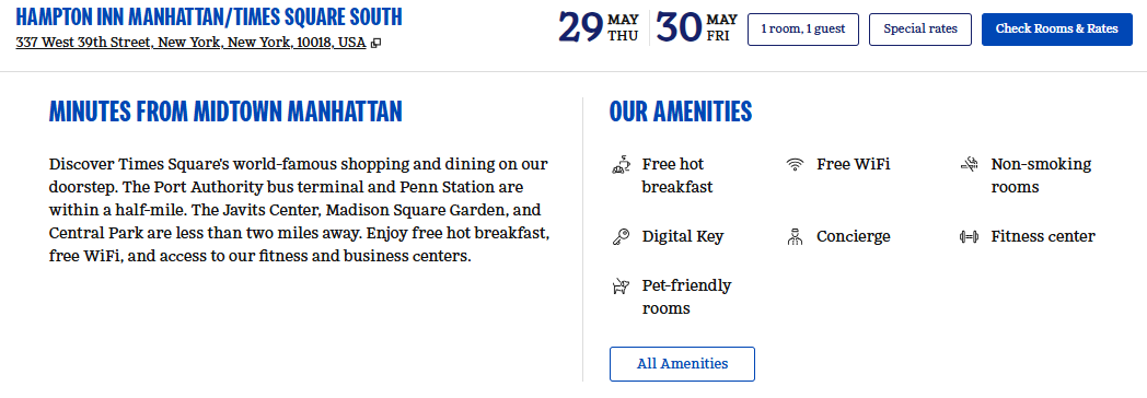 Hampton by Hilton breakfast example