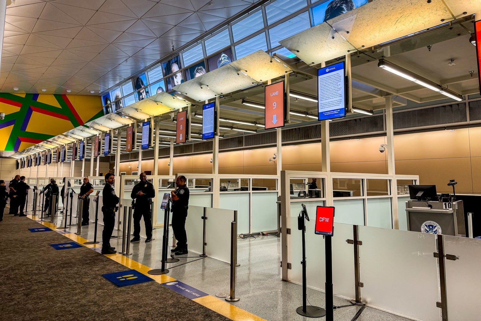 CBP entrance at airport