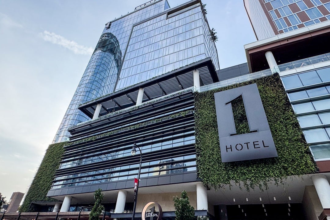 Terrace and city views at 1 Hotel Nashville