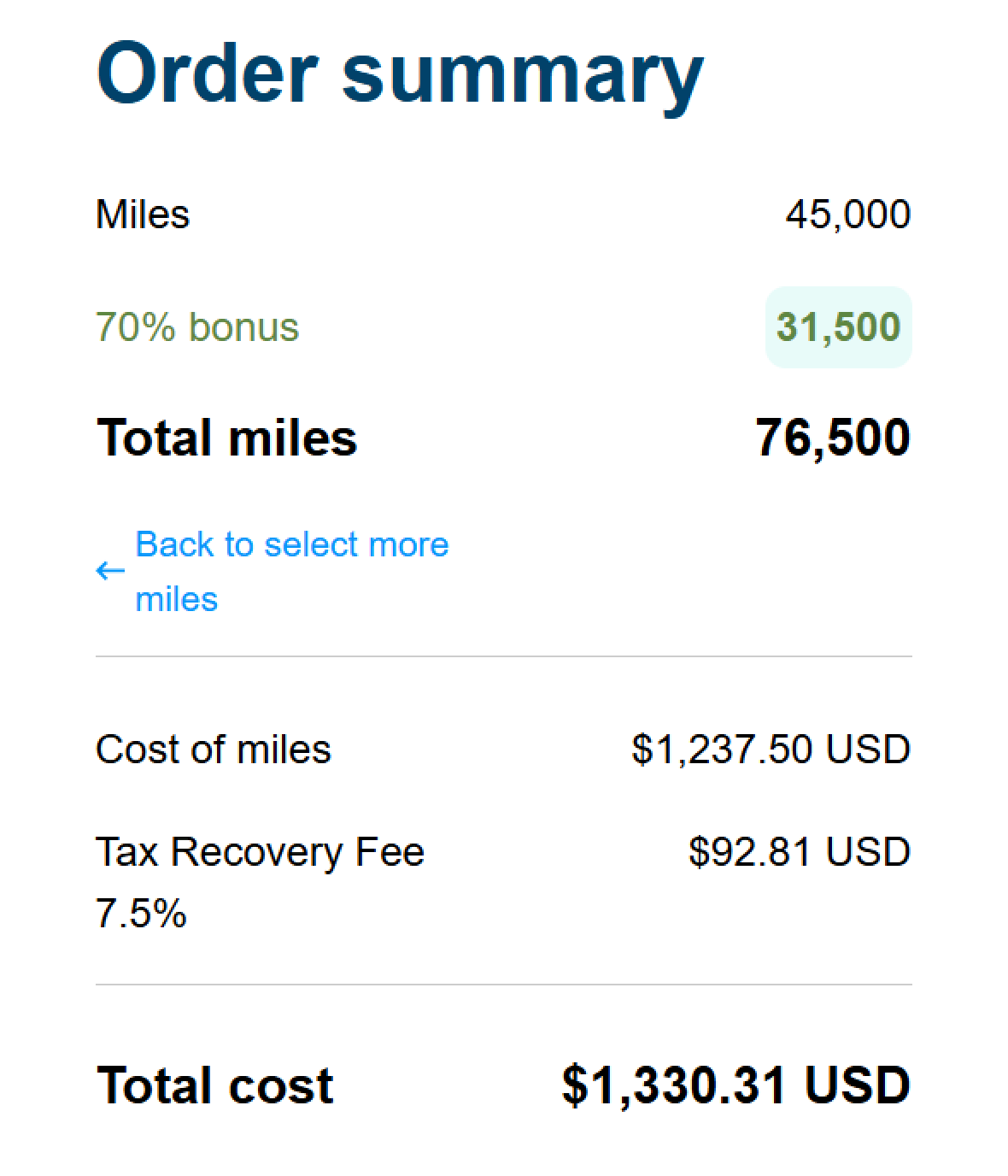 Alaska buy miles with promotion