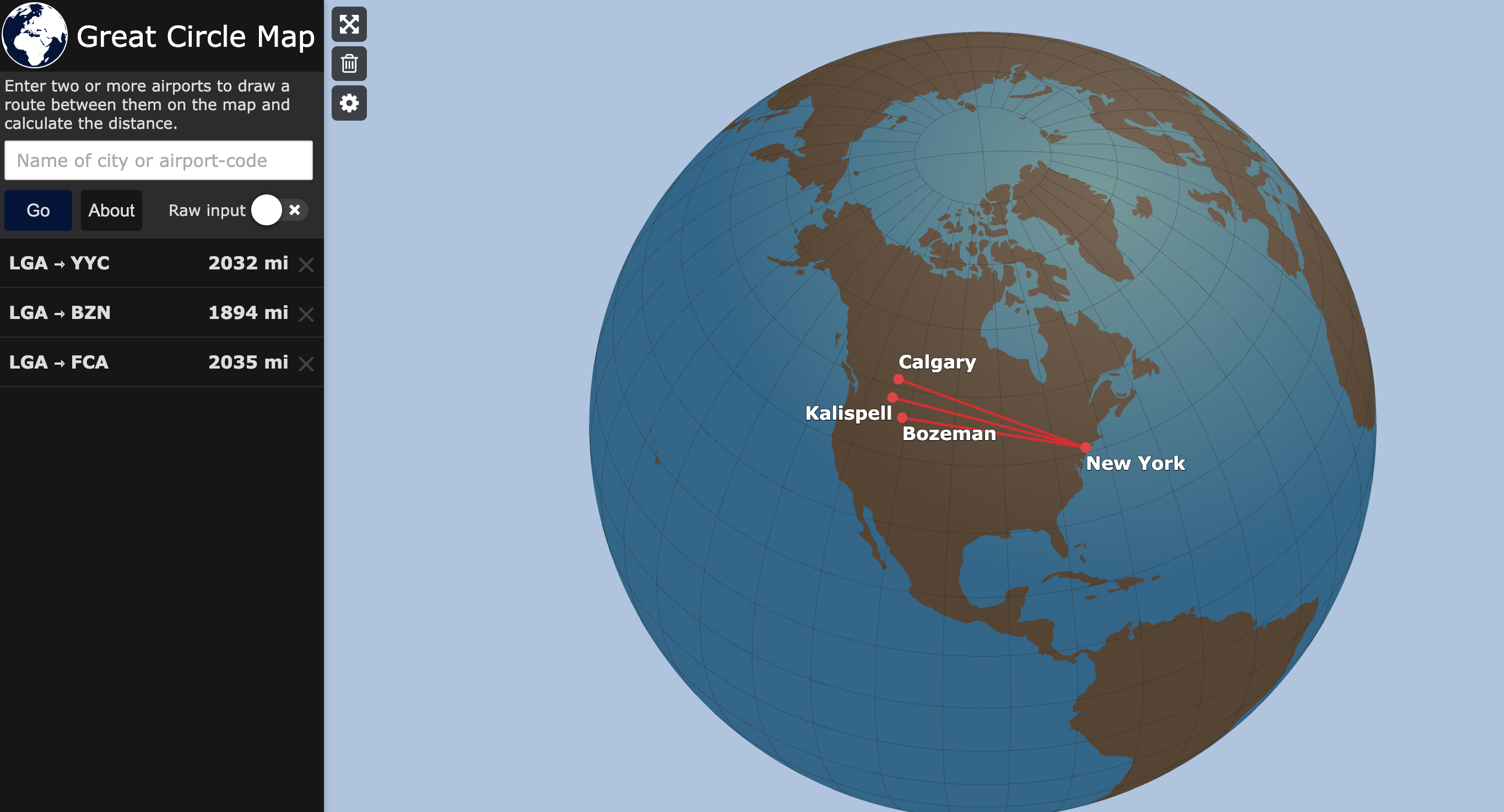 New AA routes from LGA from Great Circle Mapper.