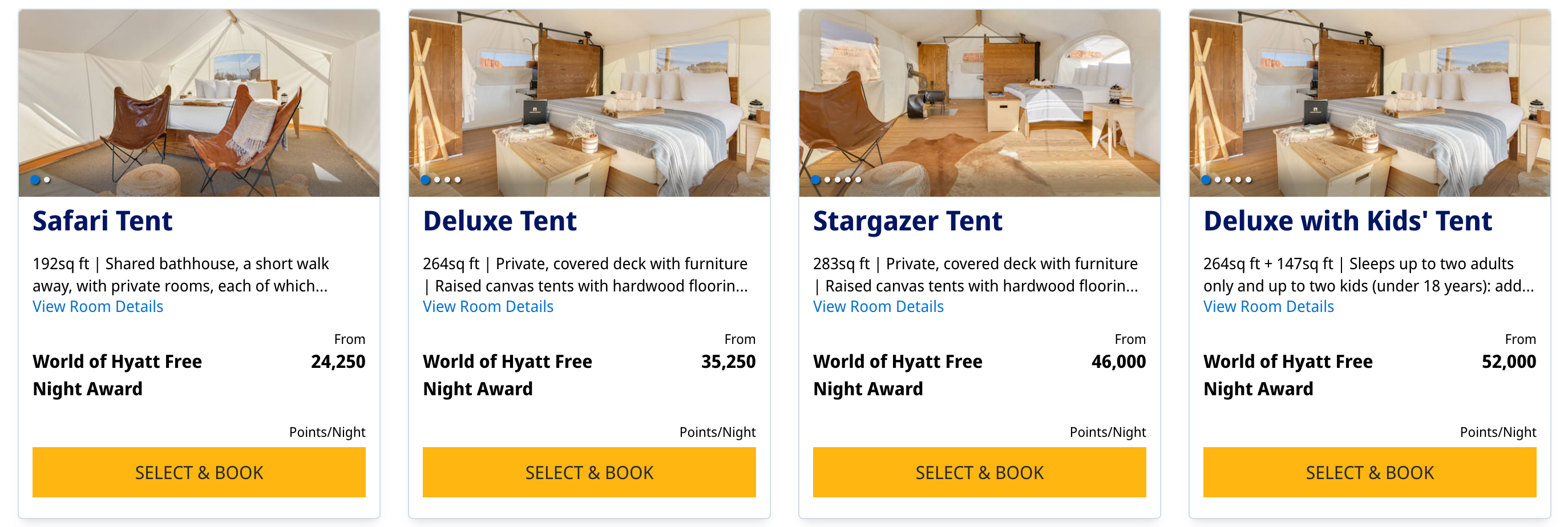 Under Canvas Moab points